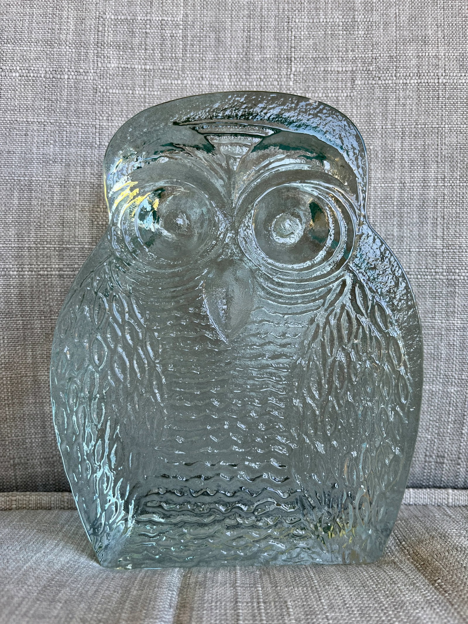 Clear Glass Blenko Owl Bookends - Mid-Century Modern - 3