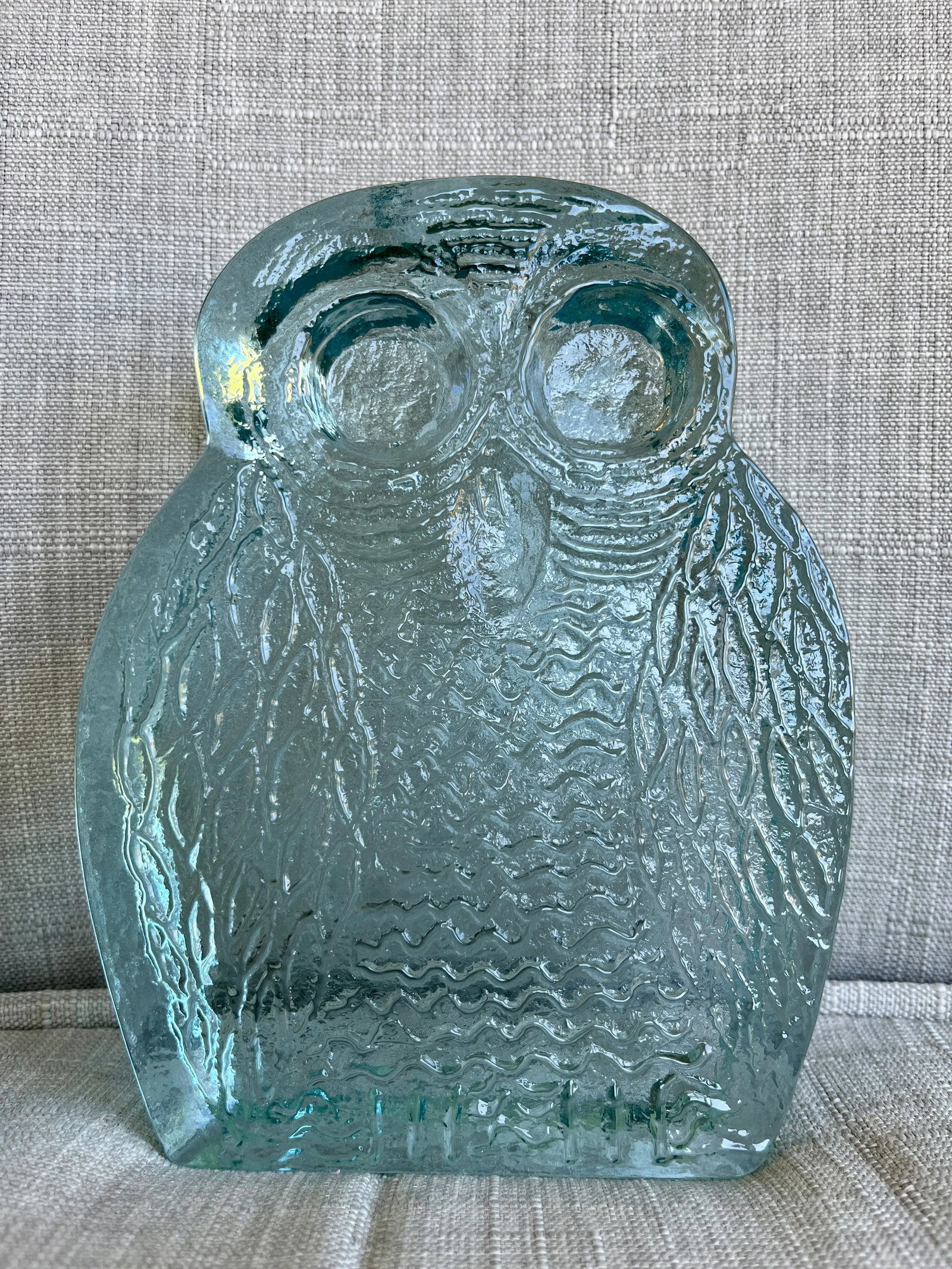 Clear Glass Blenko Owl Bookends - Mid-Century Modern - 4
