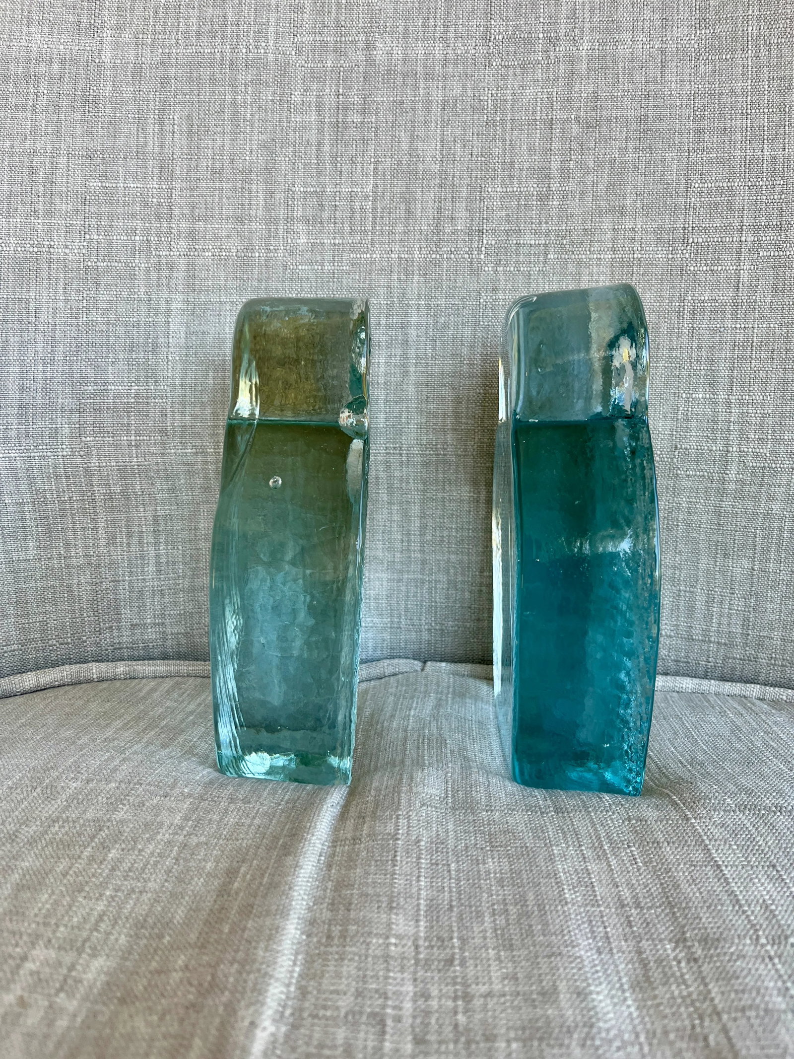 Clear Glass Blenko Owl Bookends - Mid-Century Modern - 7
