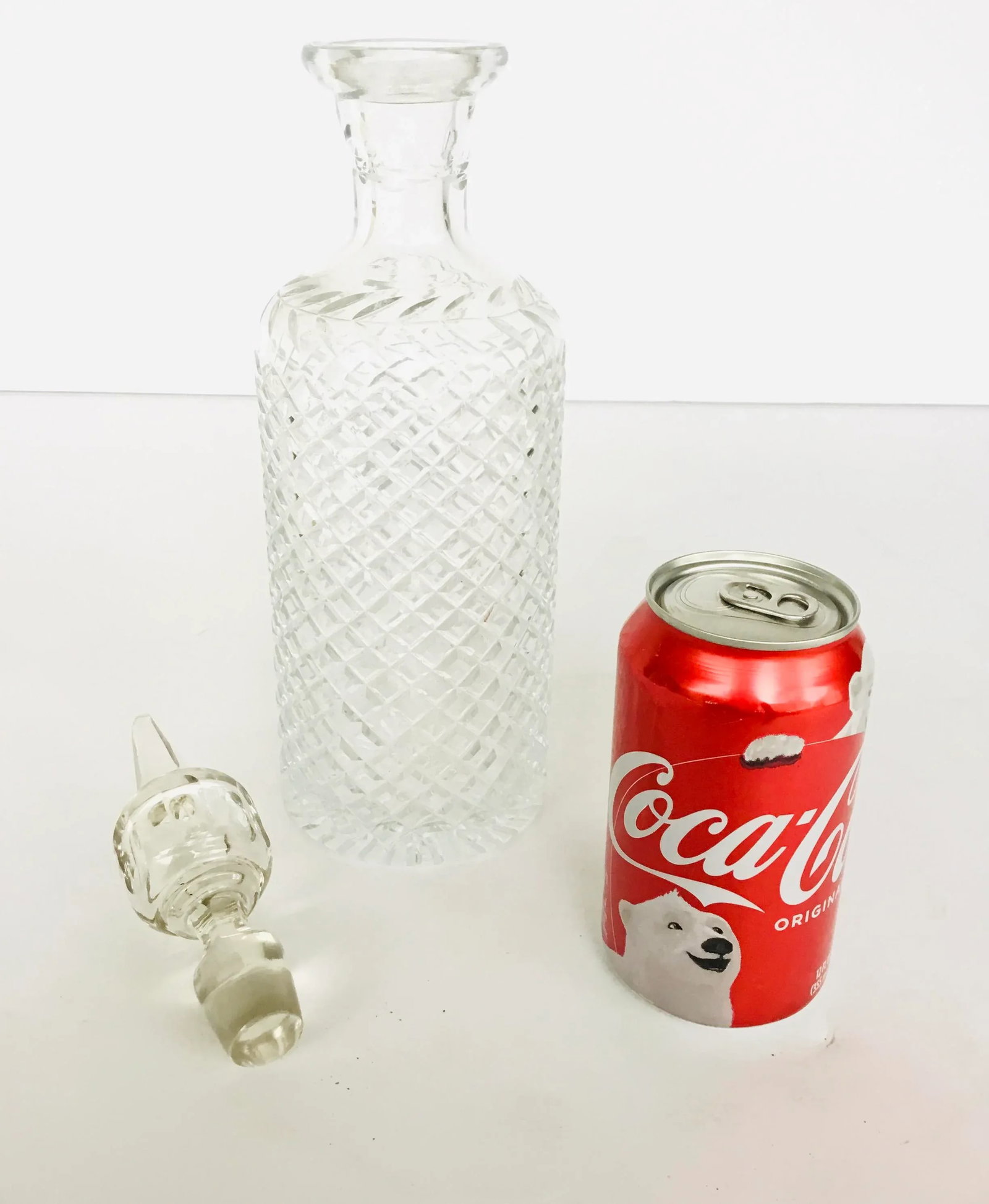 Antique 1920's Art Deco Cut Crystal Decanter - 4