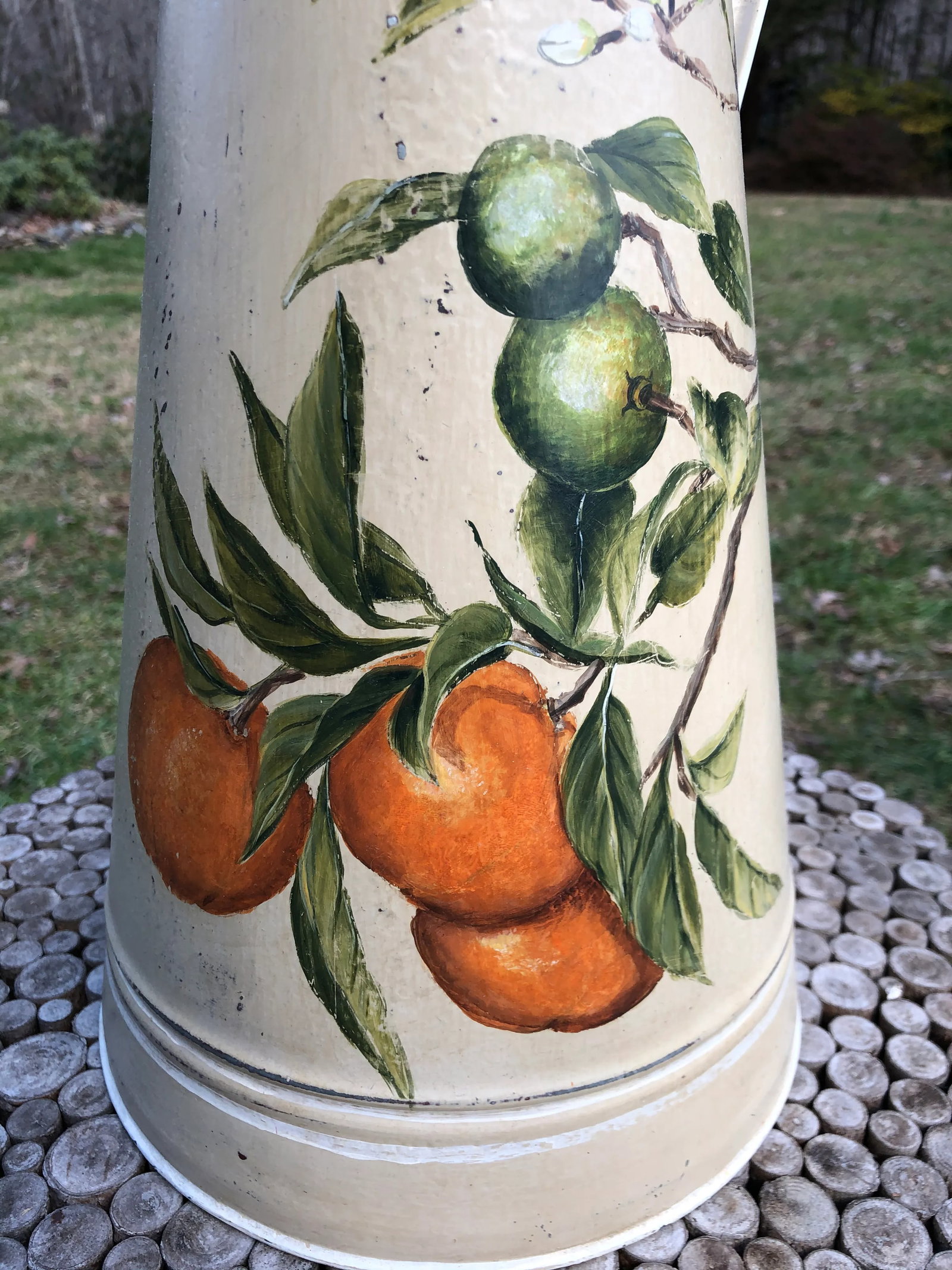 Antique Painted Water Pitcher - 2
