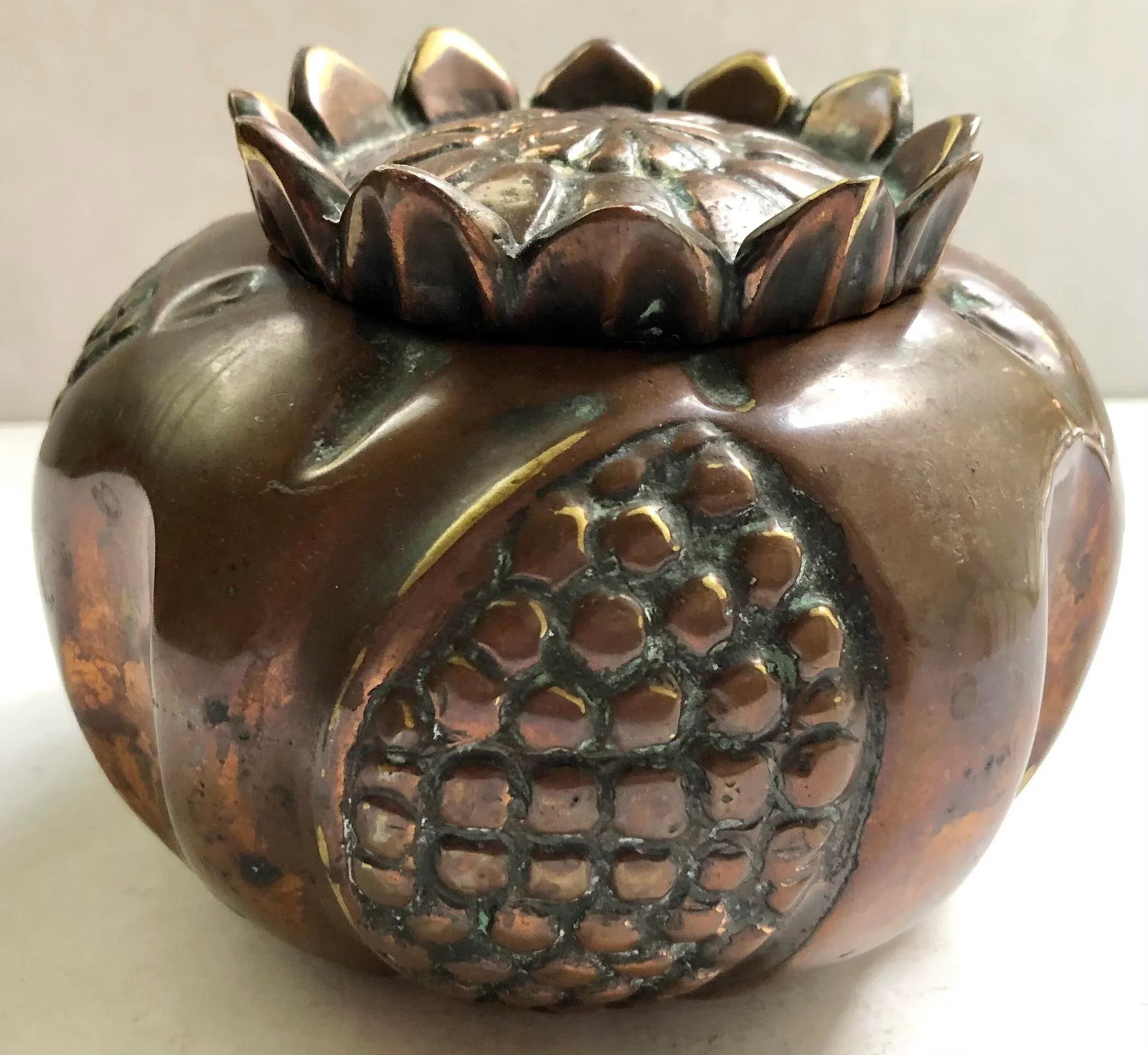 Copper Pomegranate Box/Planter - 7