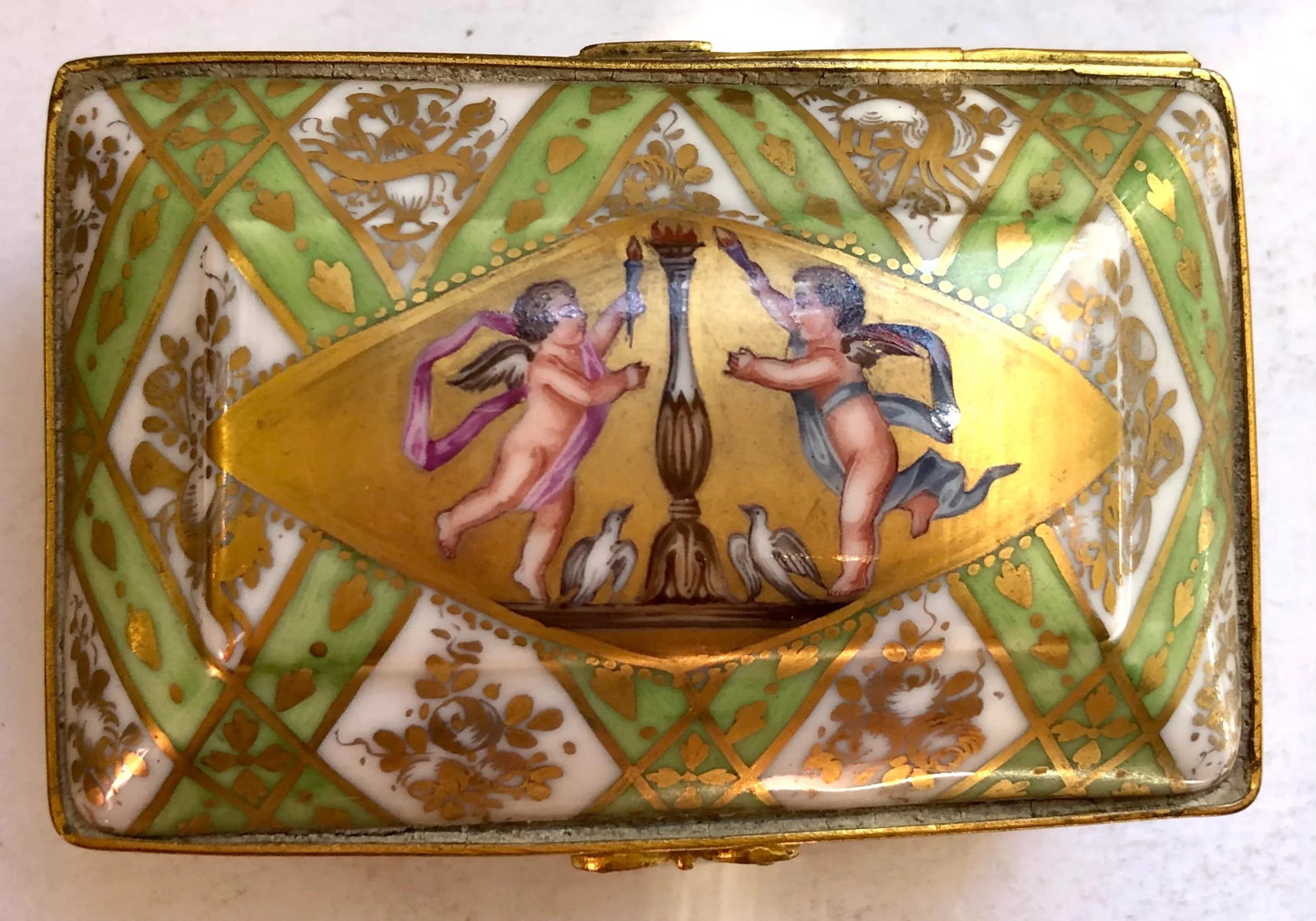 19th C. French Parisian Putties Porcelain Box - 2
