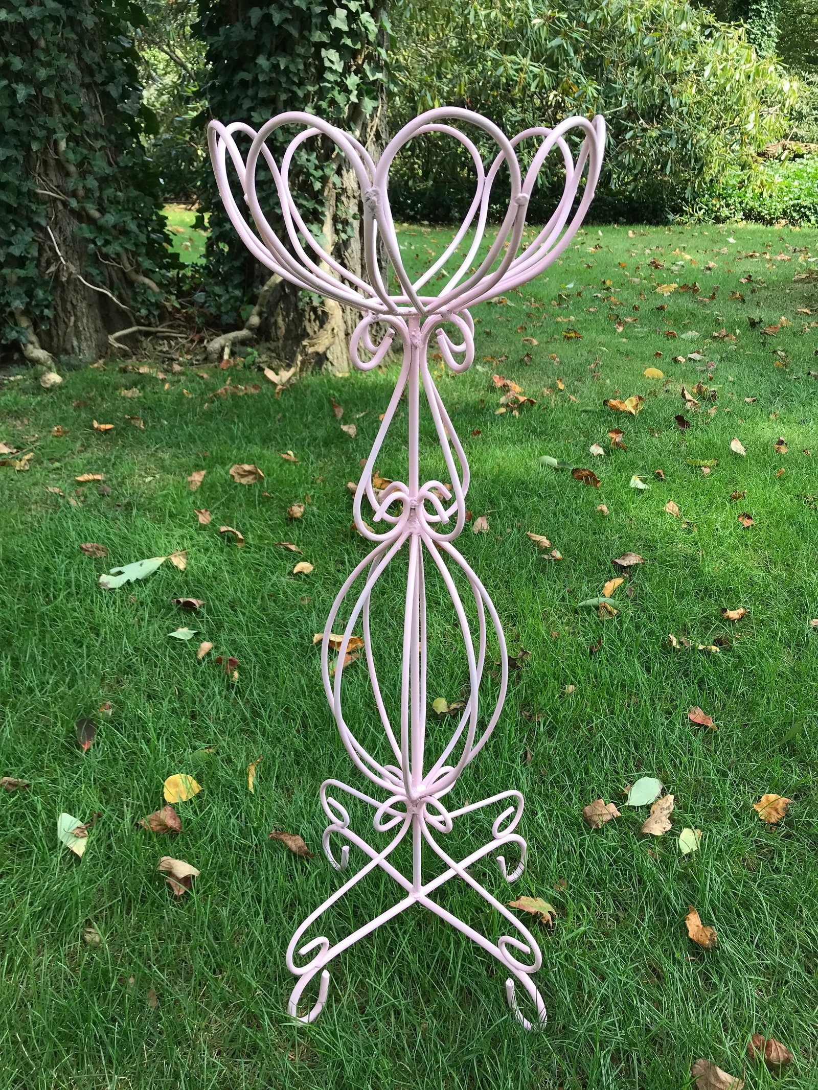 Cotton Candy Pink Metal Plant Stands - a Pair - 5