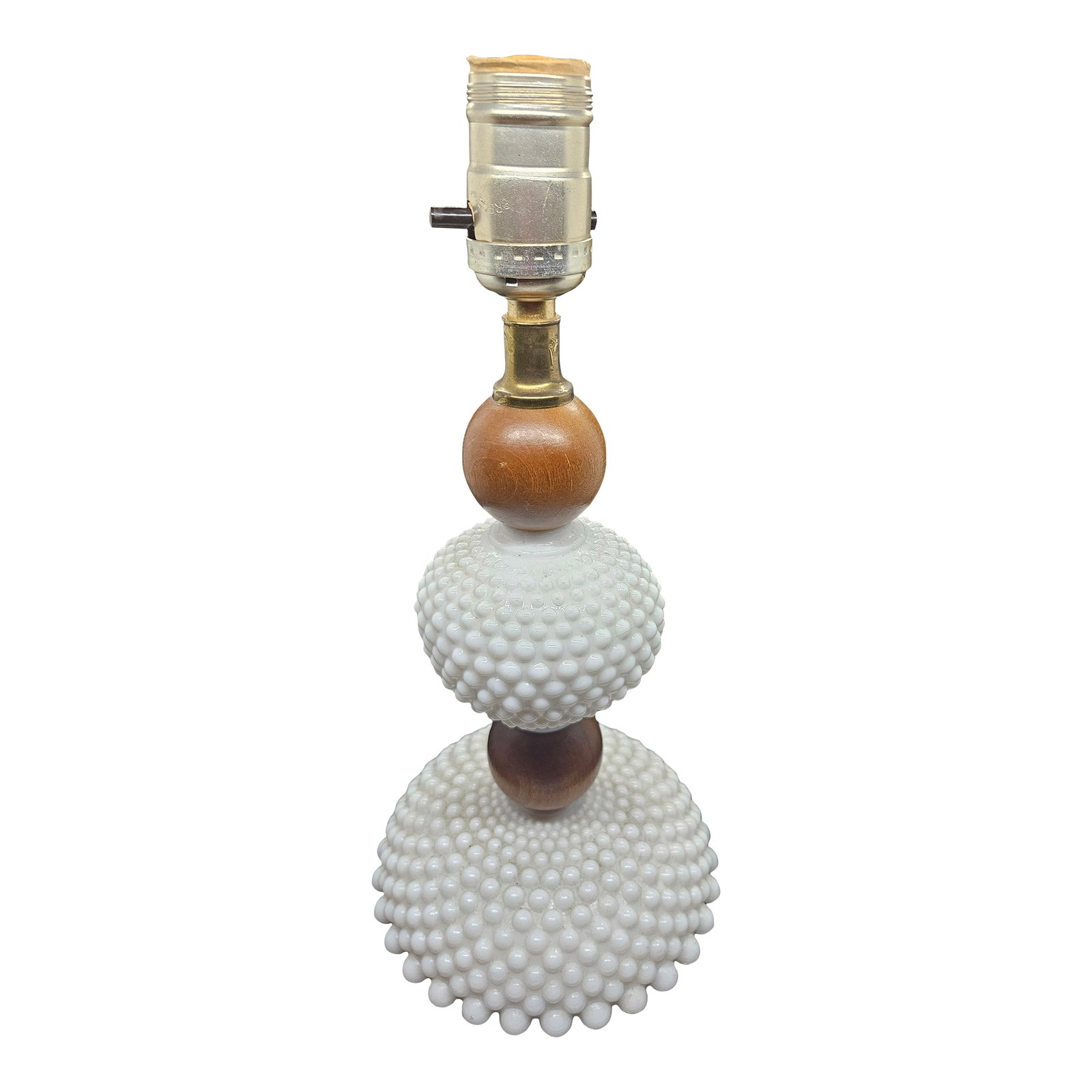 Vintage 1950's Milk Glass Table Lamp: Vintage 1950's Milk Glass Table Lamp Condition: Alterations: Original Condition Unaltered Imperfections: Some Imperfections Condition Notes: It works fine but I would rewire it. Original wiring. Origi