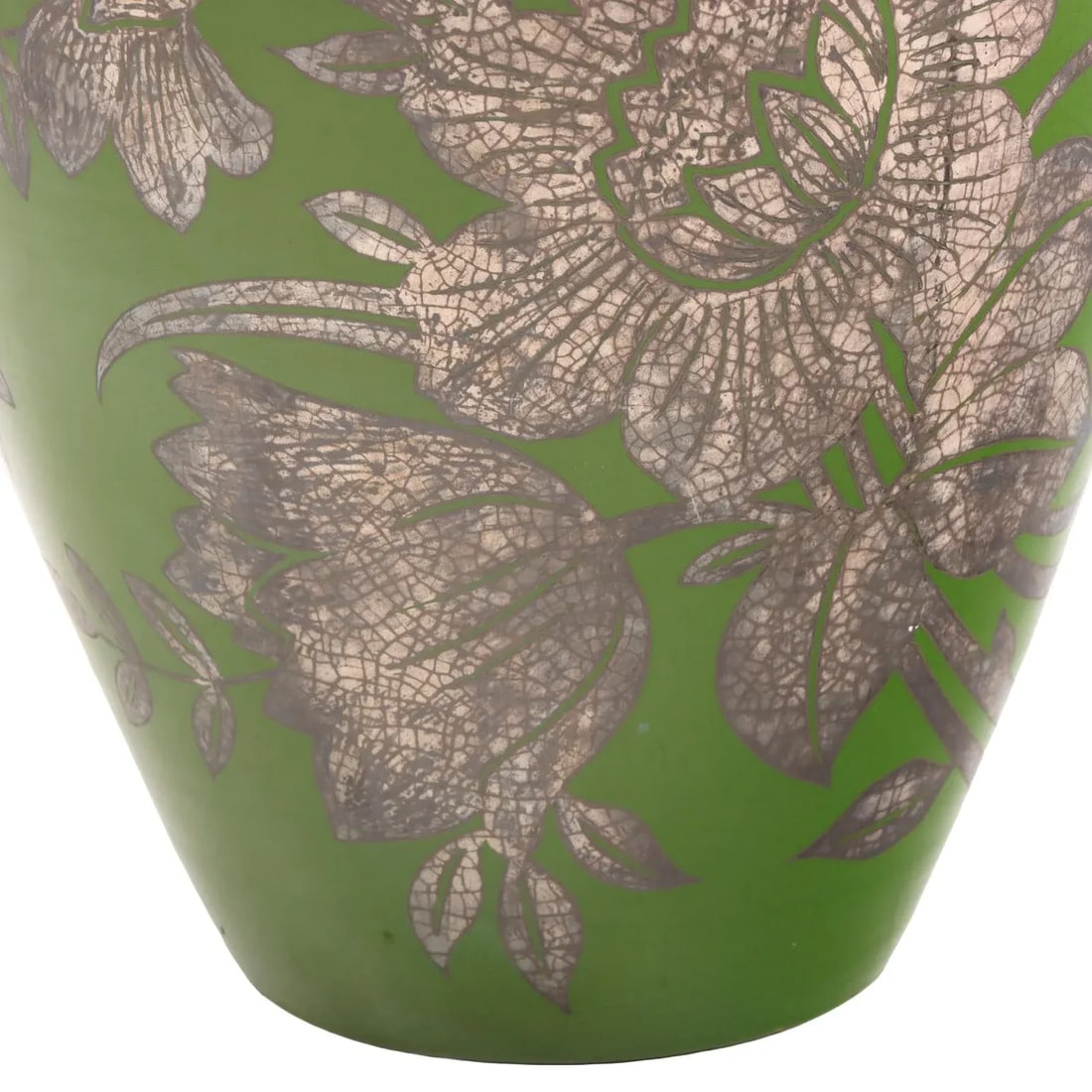 A Swedish Patinated Bronze Vase With Silver Overlay, 20th C. - 3