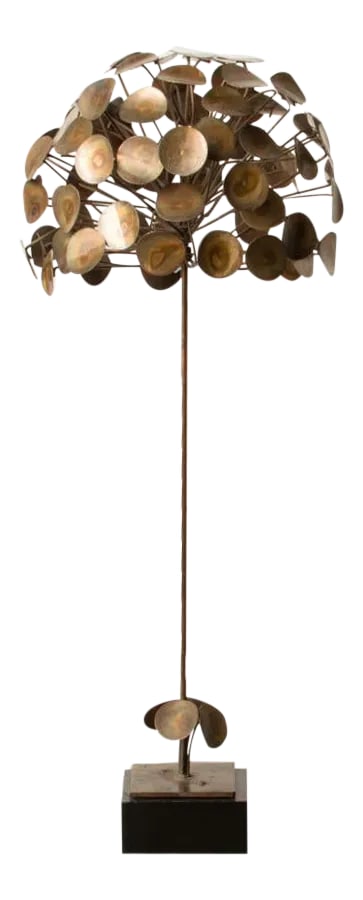 Topiary Sculpture In The Manner of C.Jere in Patinated Brass and Copper Circa 1970: A topiary sculpture in the manner of C.Jere, in patinated brass and copper circa 1970. Condition: Alterations: Unknown Imperfections: Some Imperfections Condition Notes: Vintage item, shows use of