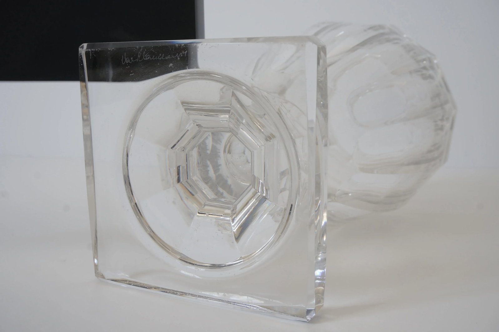 12"h Urn Vase 1940s Baccarat Style - 7