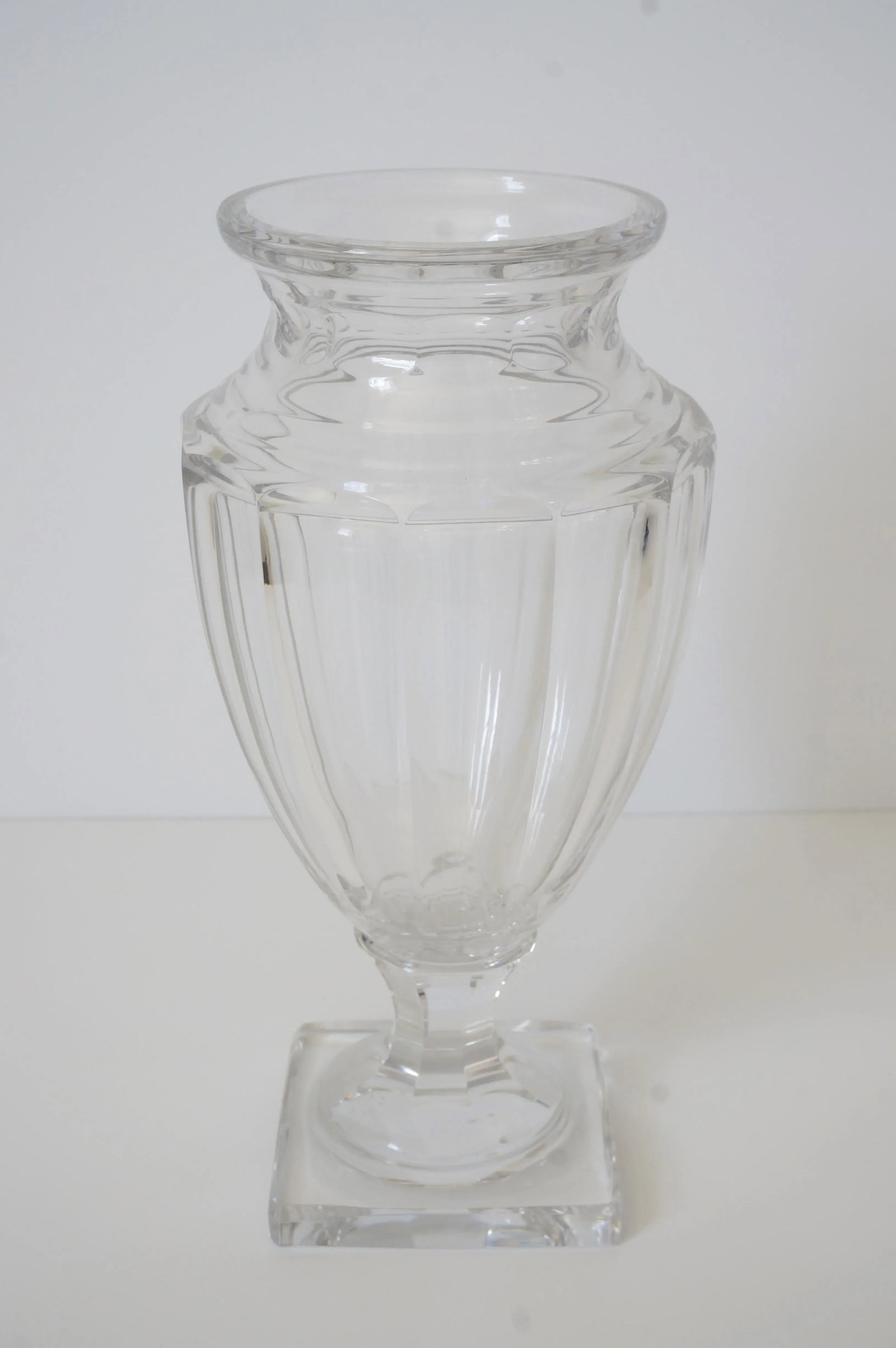 12"h Urn Vase 1940s Baccarat Style - 9