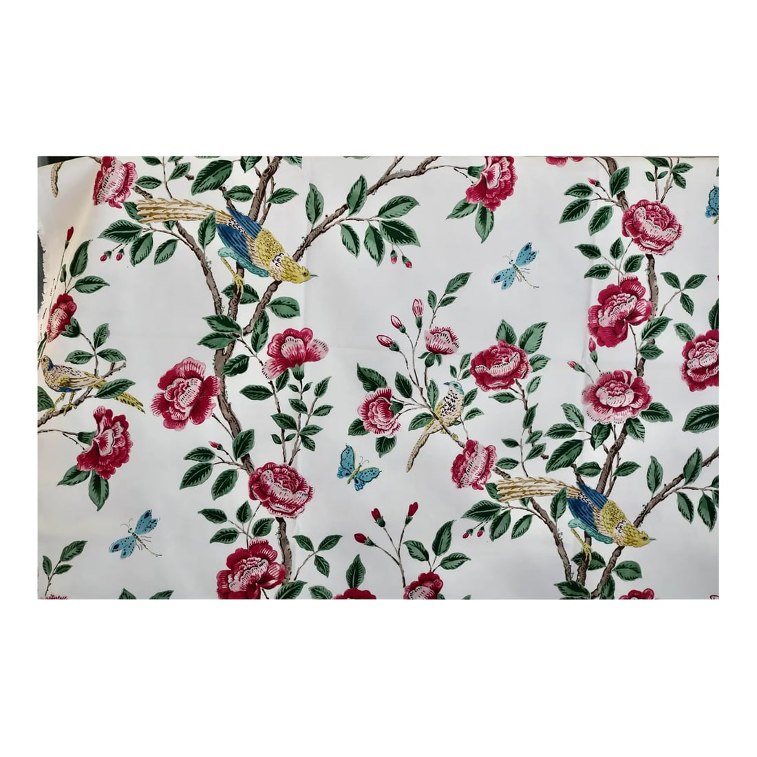 Sanderson Fabric Cotton Chintz Andhara 54 in Wide 2.95 Yards Long: Sanderson Fabric Cotton Chintz Andhara 54 in Wide 2.95 Yards Long Condition: Alterations: Original Condition Unaltered Imperfections: Some Imperfections Condition Notes: Very Good Condition Origin:
