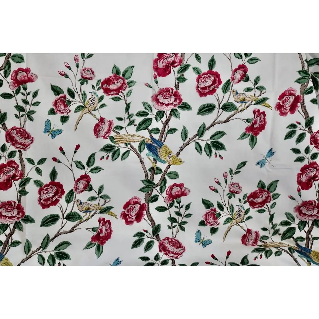 Sanderson Fabric Cotton Chintz Andhara 54 in Wide 2.95 Yards Long - 2