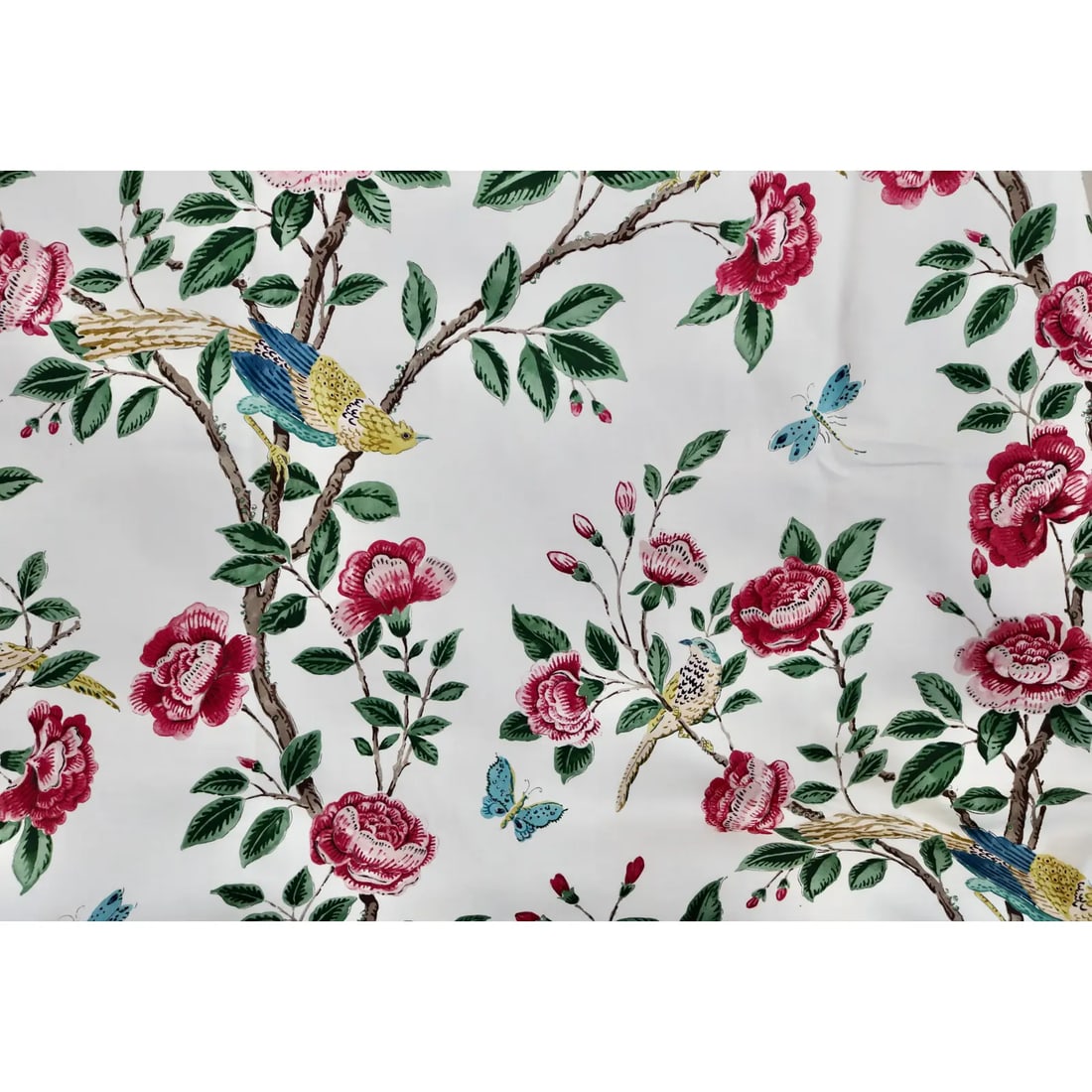 Sanderson Fabric Cotton Chintz Andhara 54 in Wide 2.95 Yards Long - 3
