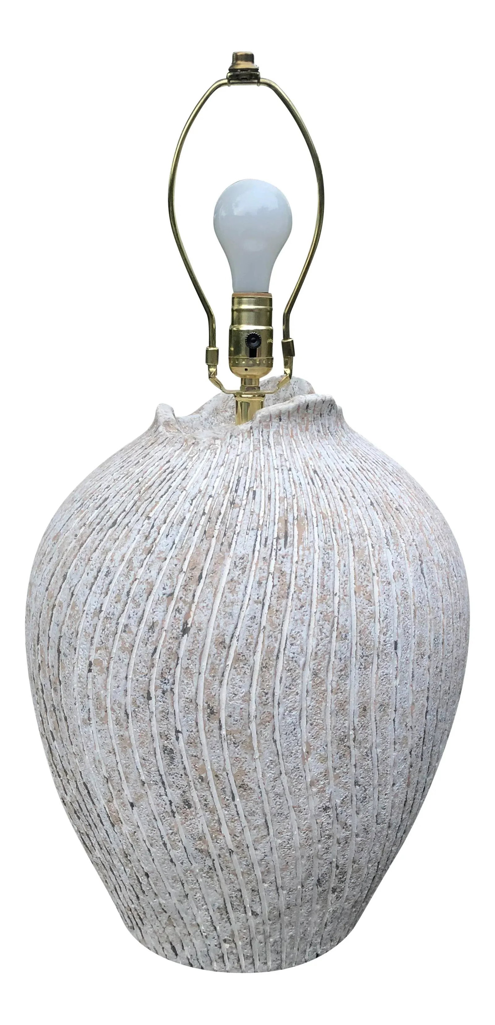 Vintage Late 20th Century Plaster Swirl Lamp - 2