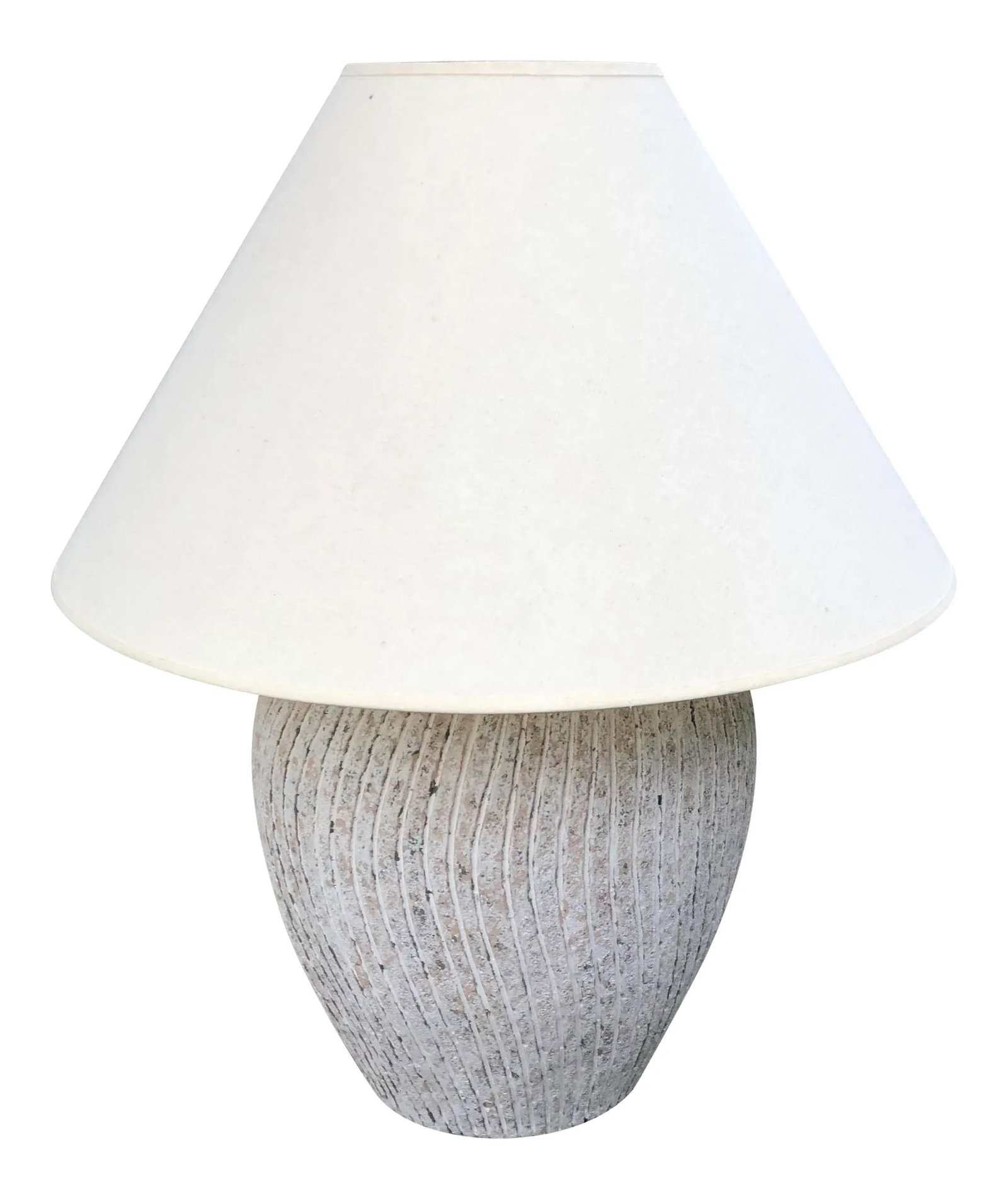 Vintage Late 20th Century Plaster Swirl Lamp - 3