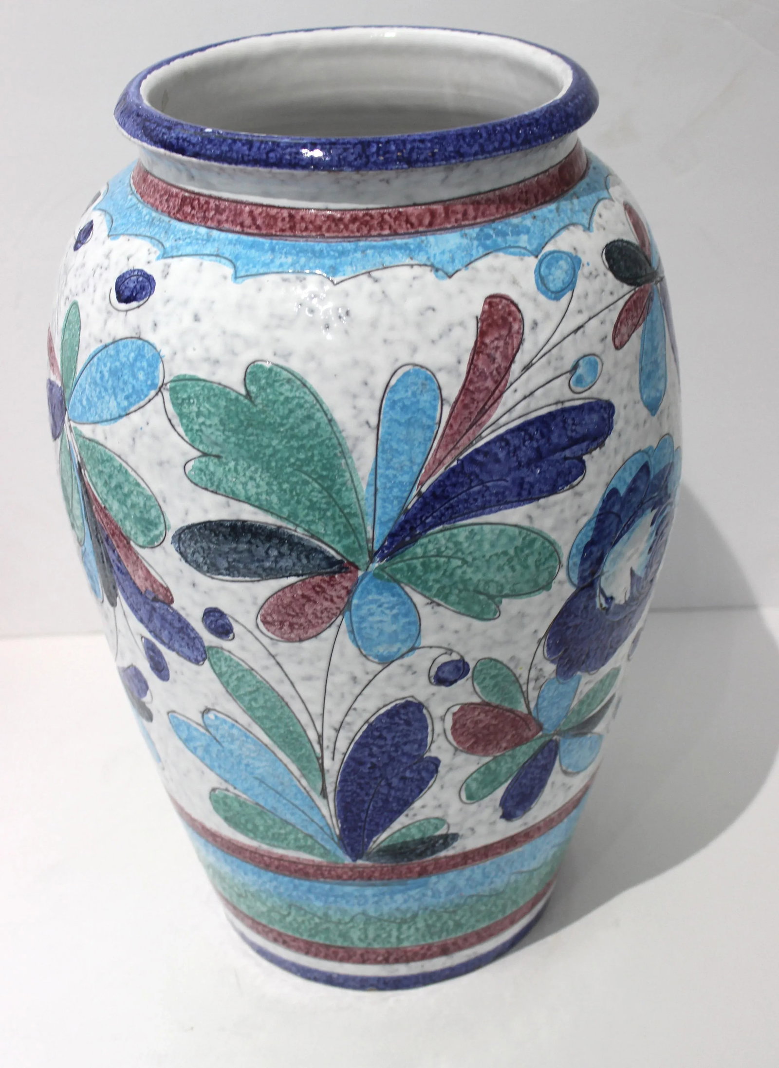 Majolica Painted Artisan Italian Terra Cotta Urn - 10