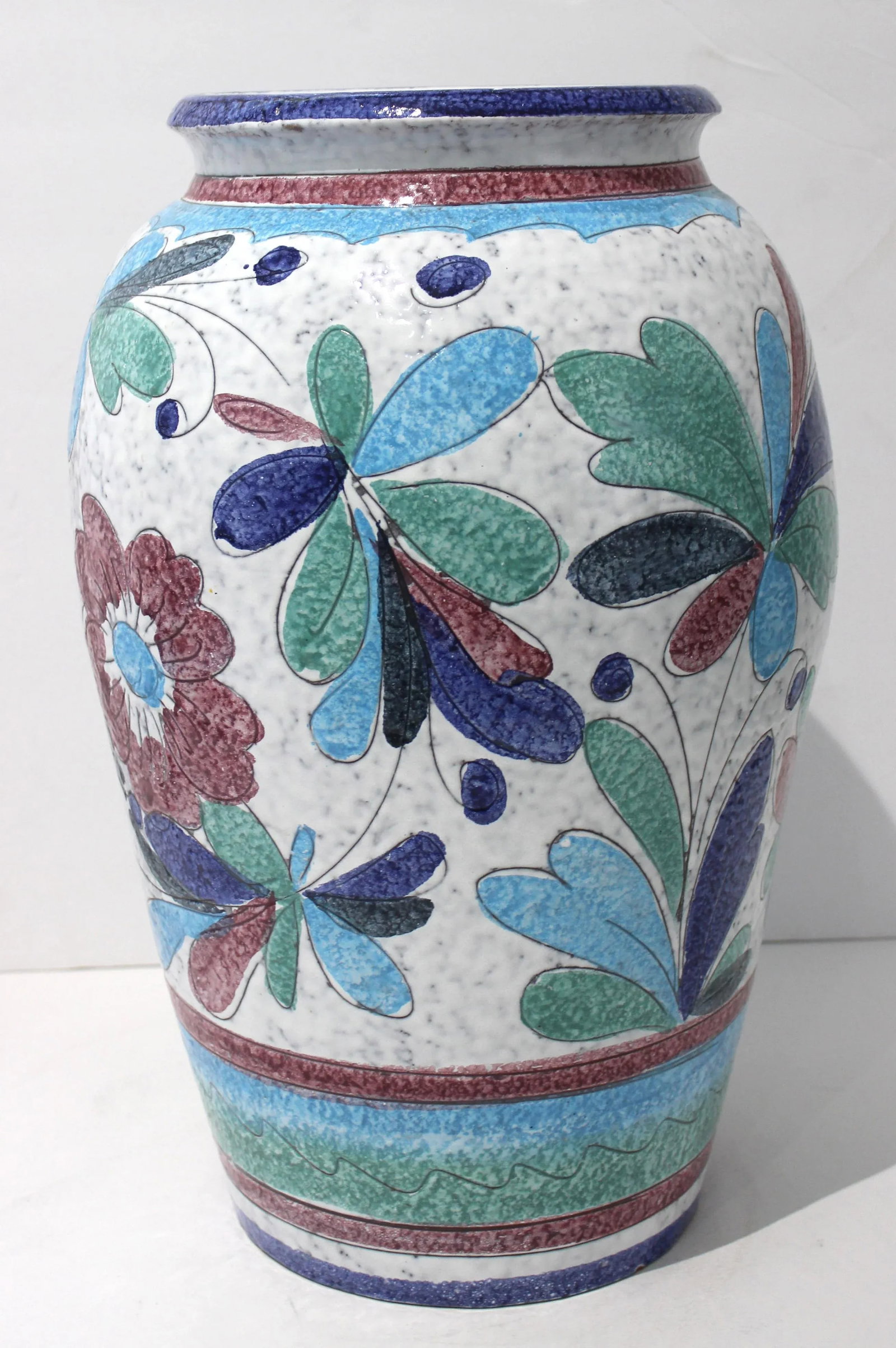 Majolica Painted Artisan Italian Terra Cotta Urn - 6
