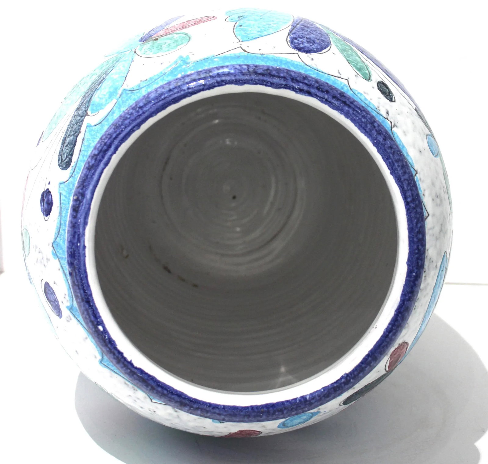 Majolica Painted Artisan Italian Terra Cotta Urn - 7