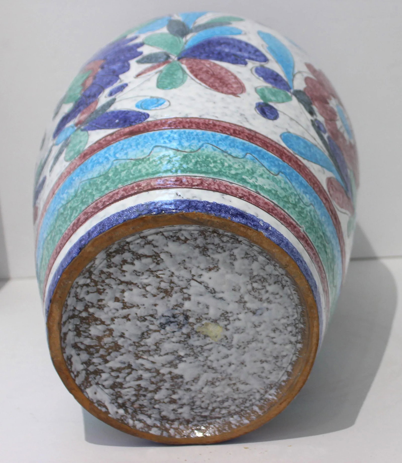 Majolica Painted Artisan Italian Terra Cotta Urn - 8