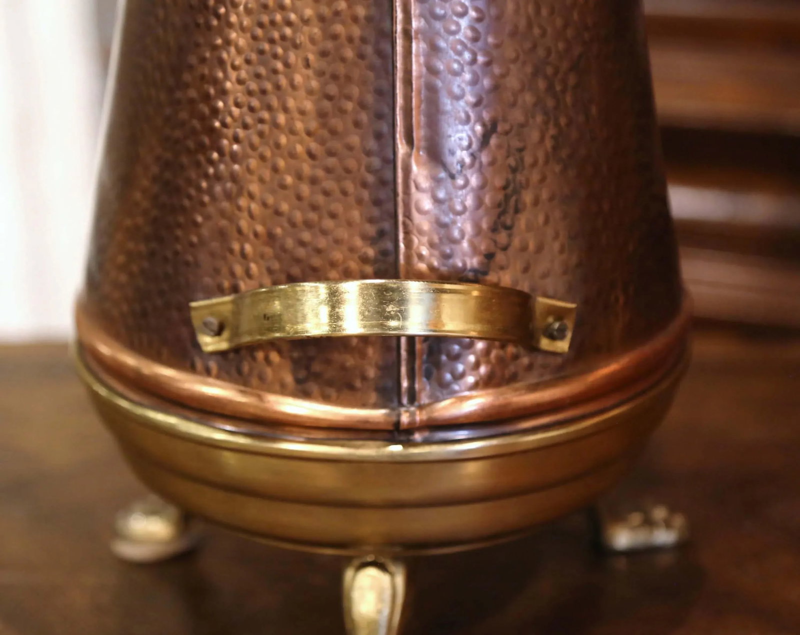 Set of Two Mid-Century French Copper and Brass Watering Cans From Normandy - 10