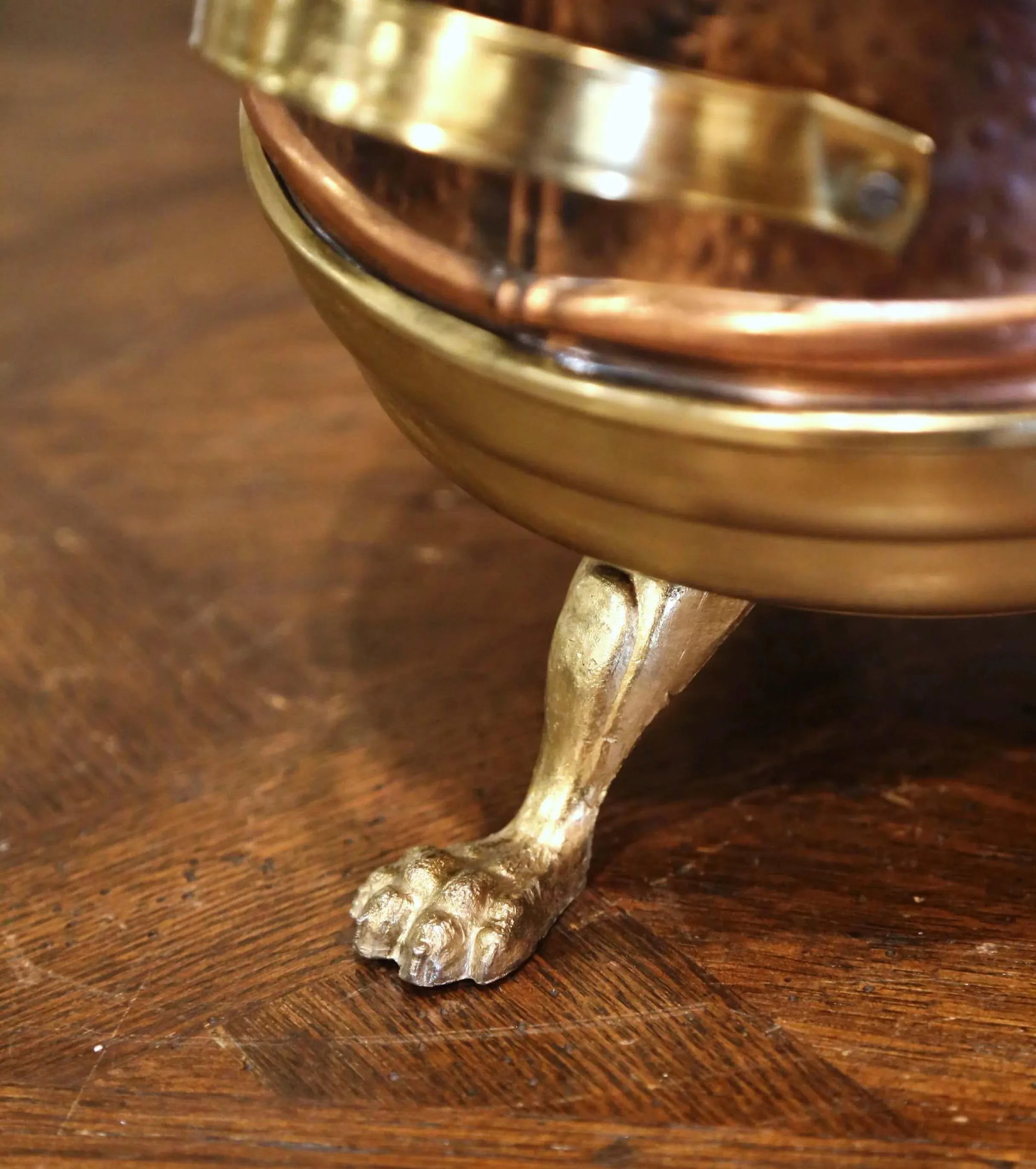 Set of Two Mid-Century French Copper and Brass Watering Cans From Normandy - 11