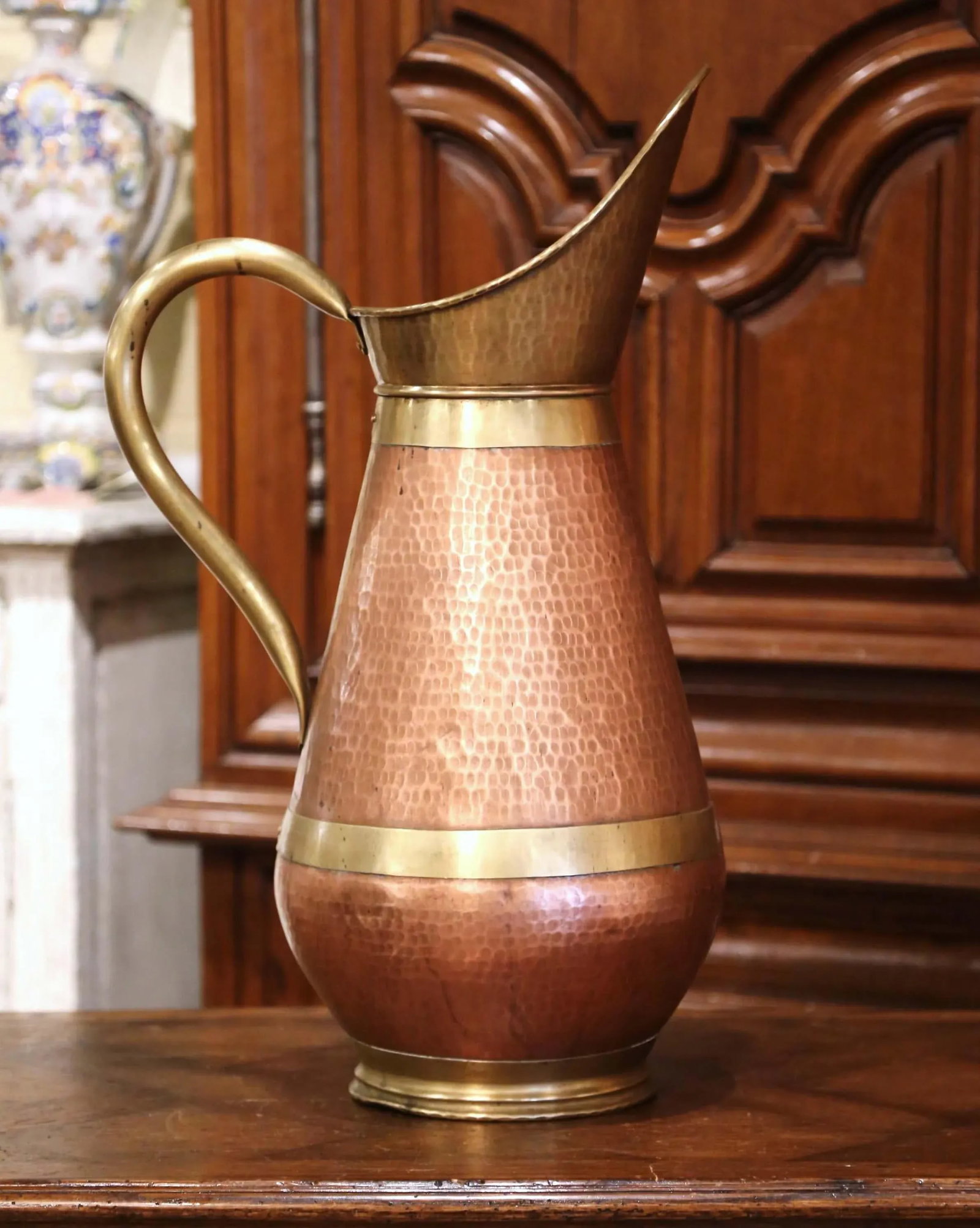 Set of Two Mid-Century French Copper and Brass Watering Cans From Normandy - 3