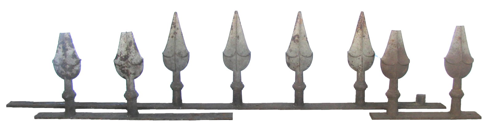Antique French Architectural Iron Spear Elements, Set of 3 - 5