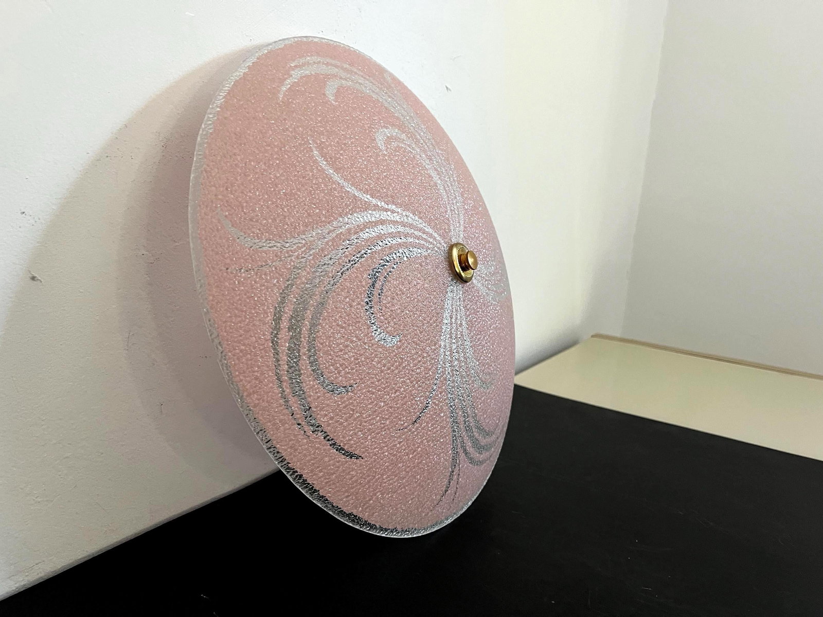 1950s Pink Leaf Sprays Ceiling Light - 10