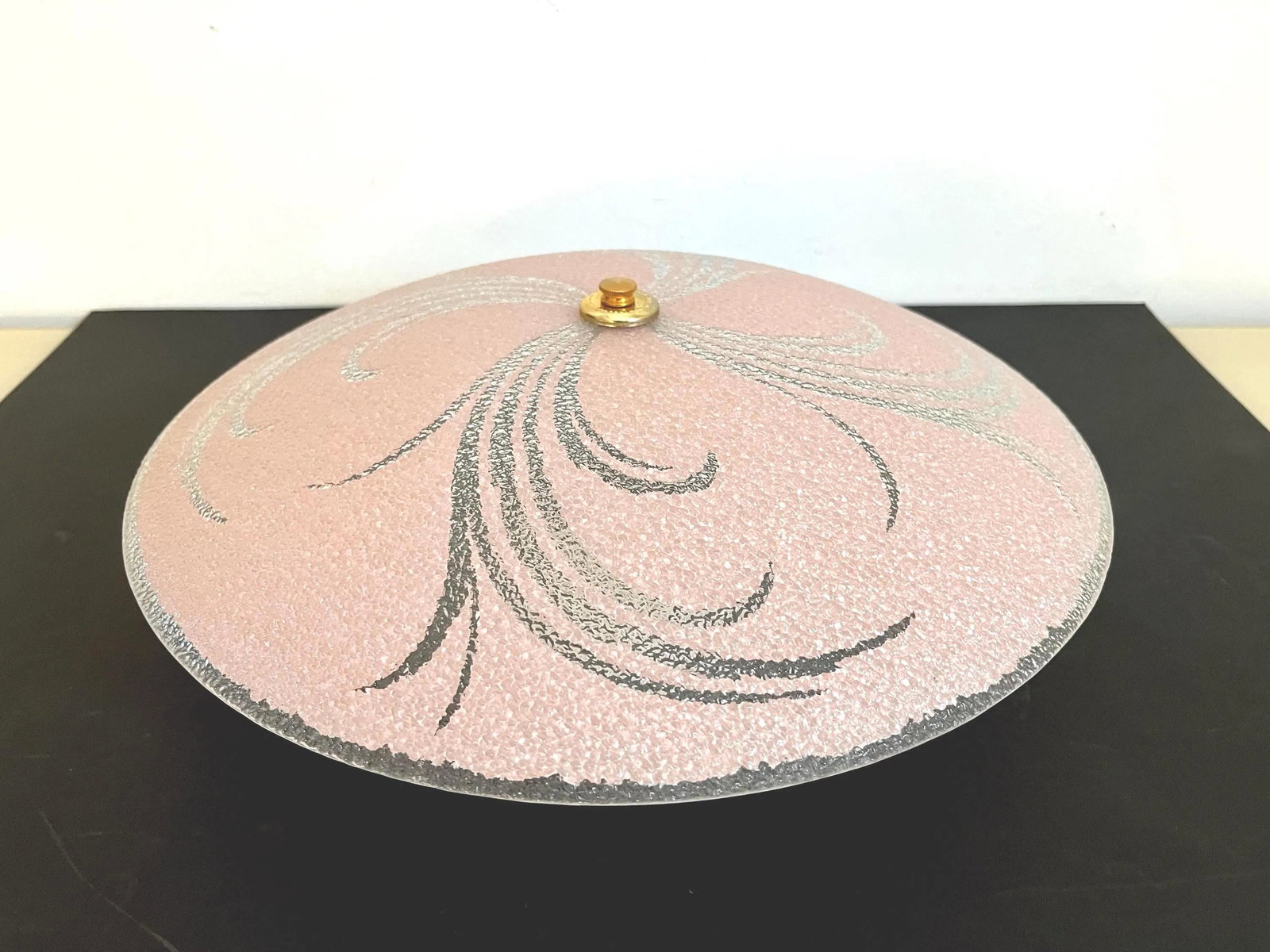 1950s Pink Leaf Sprays Ceiling Light - 11