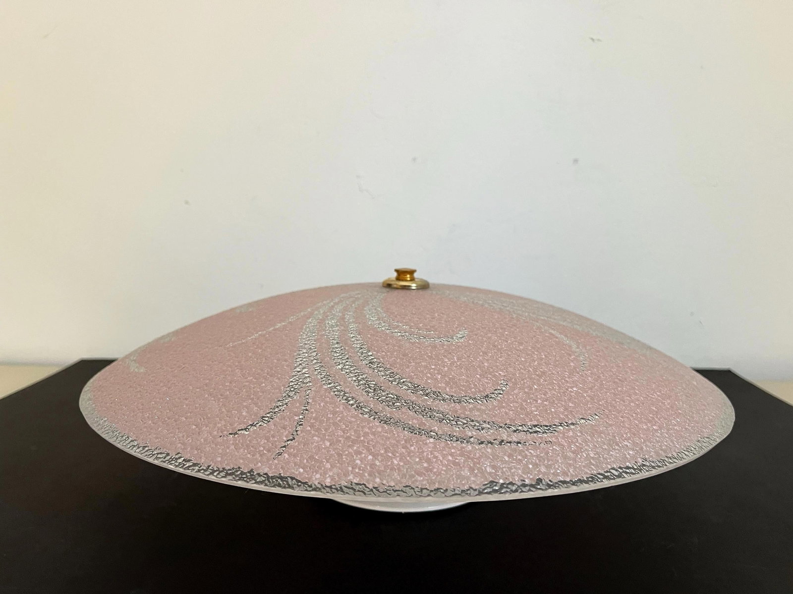 1950s Pink Leaf Sprays Ceiling Light - 13