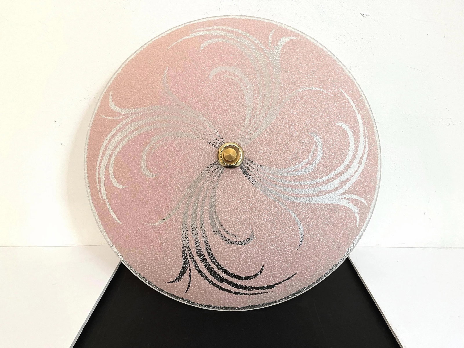 1950s Pink Leaf Sprays Ceiling Light - 4