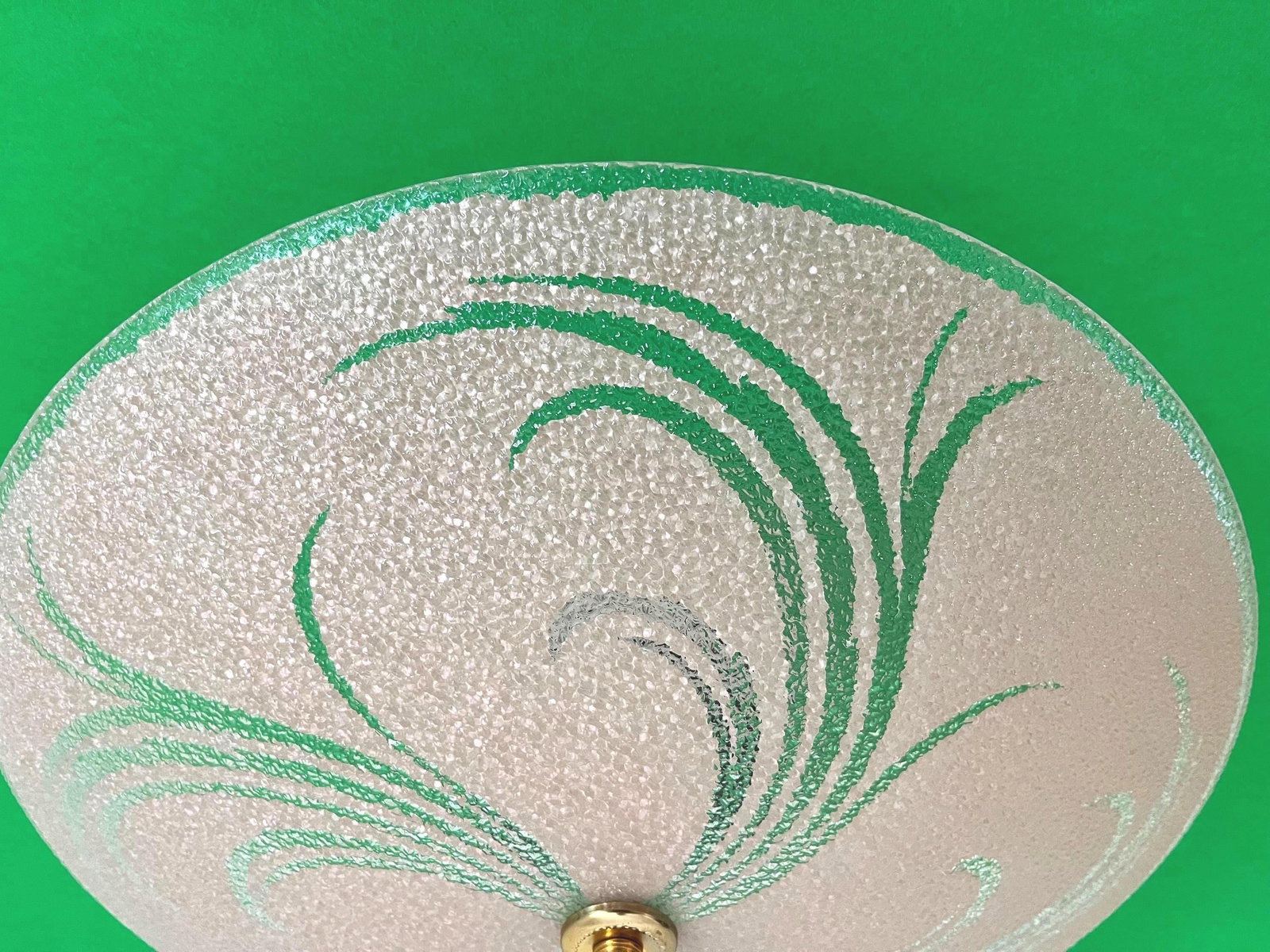 1950s Pink Leaf Sprays Ceiling Light - 5