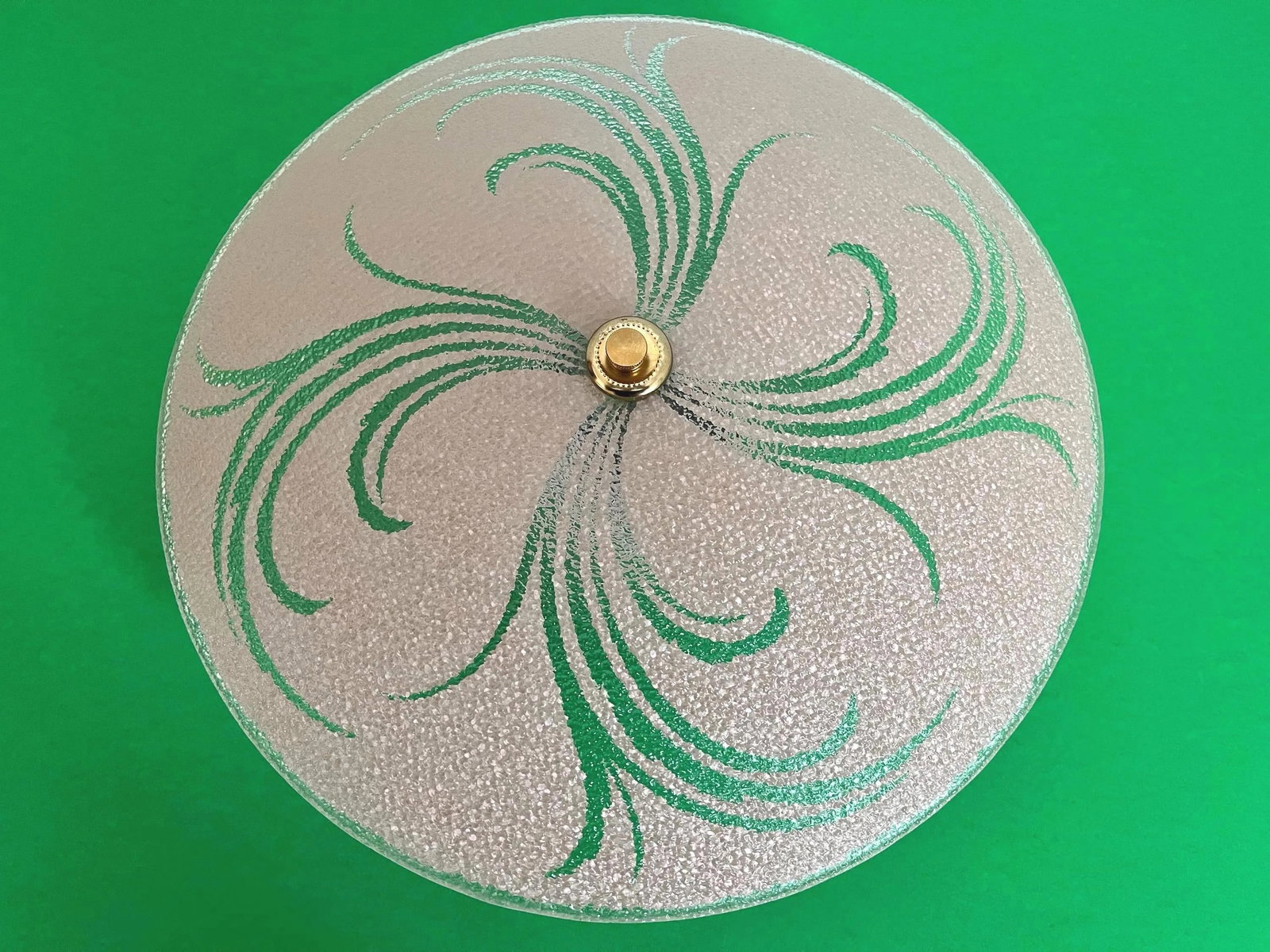 1950s Pink Leaf Sprays Ceiling Light - 7