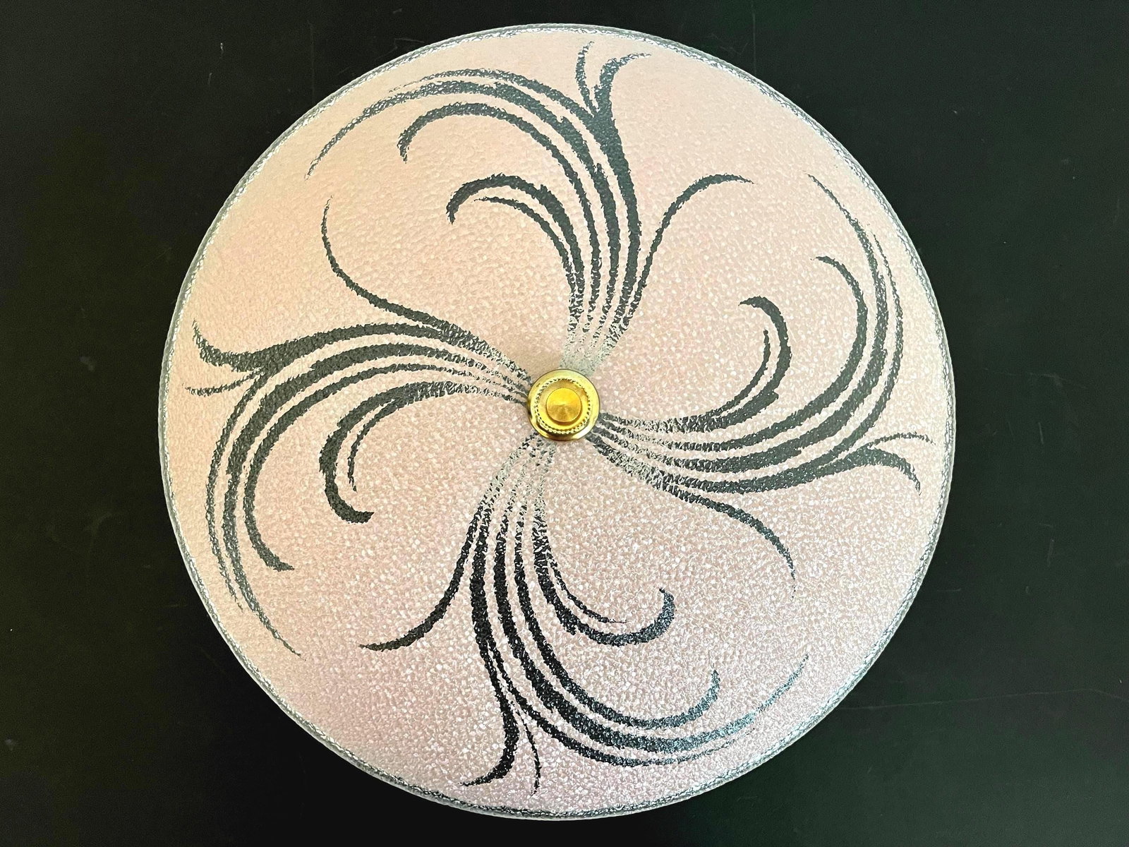 1950s Pink Leaf Sprays Ceiling Light - 9