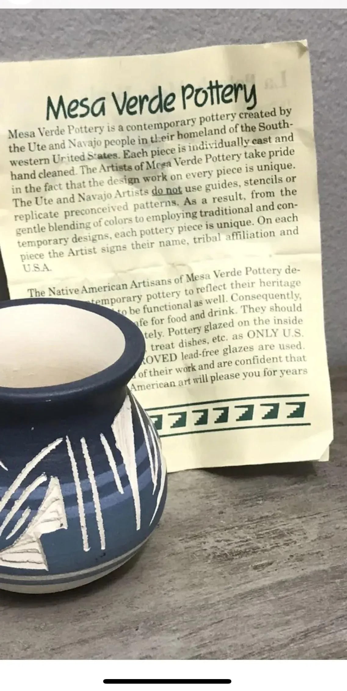 Vintage Mesa Verde Native American Pottery - 11