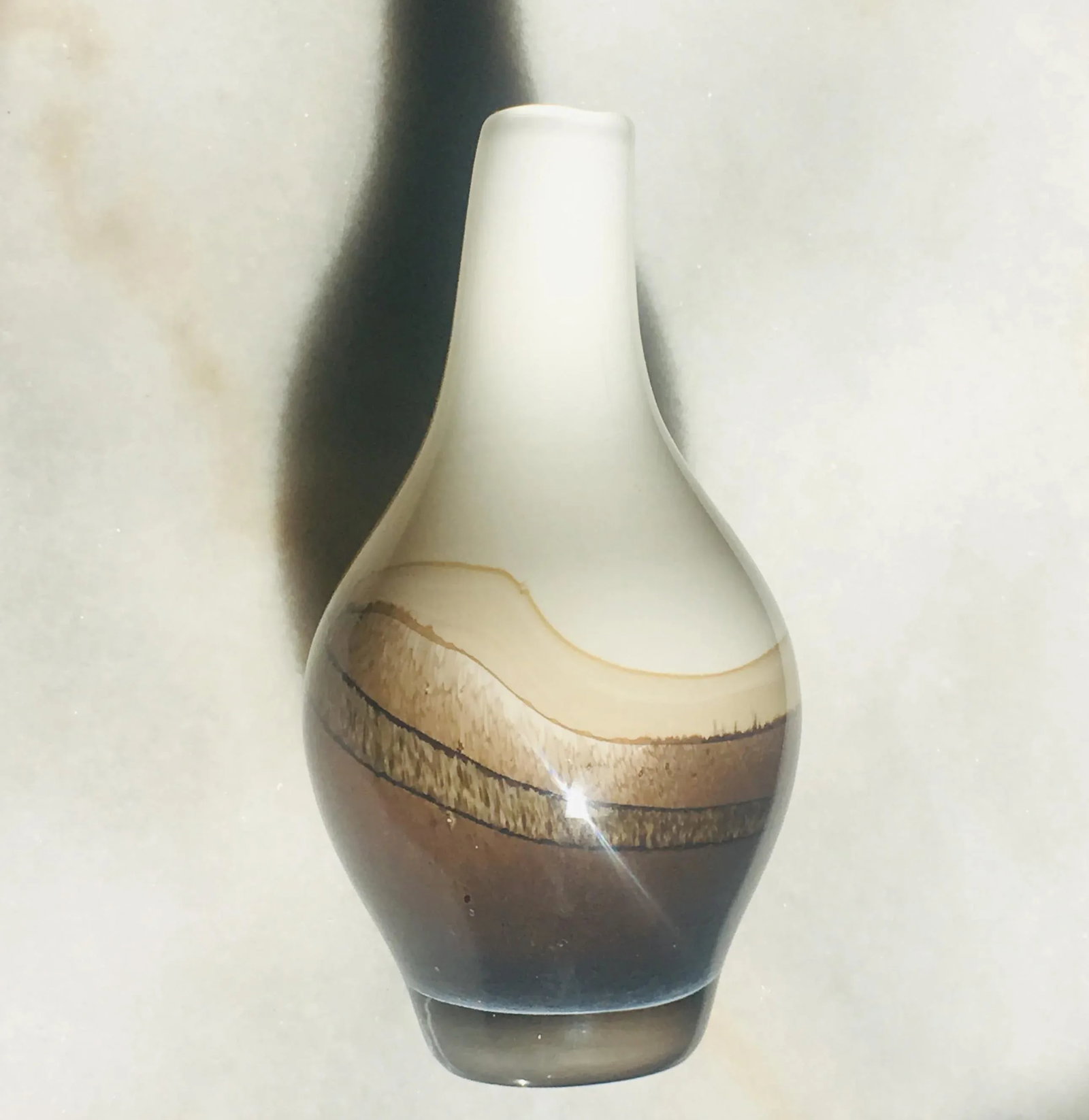 Murano Italian Ombre Glass Vase 1970s Mid Century Modern - 5