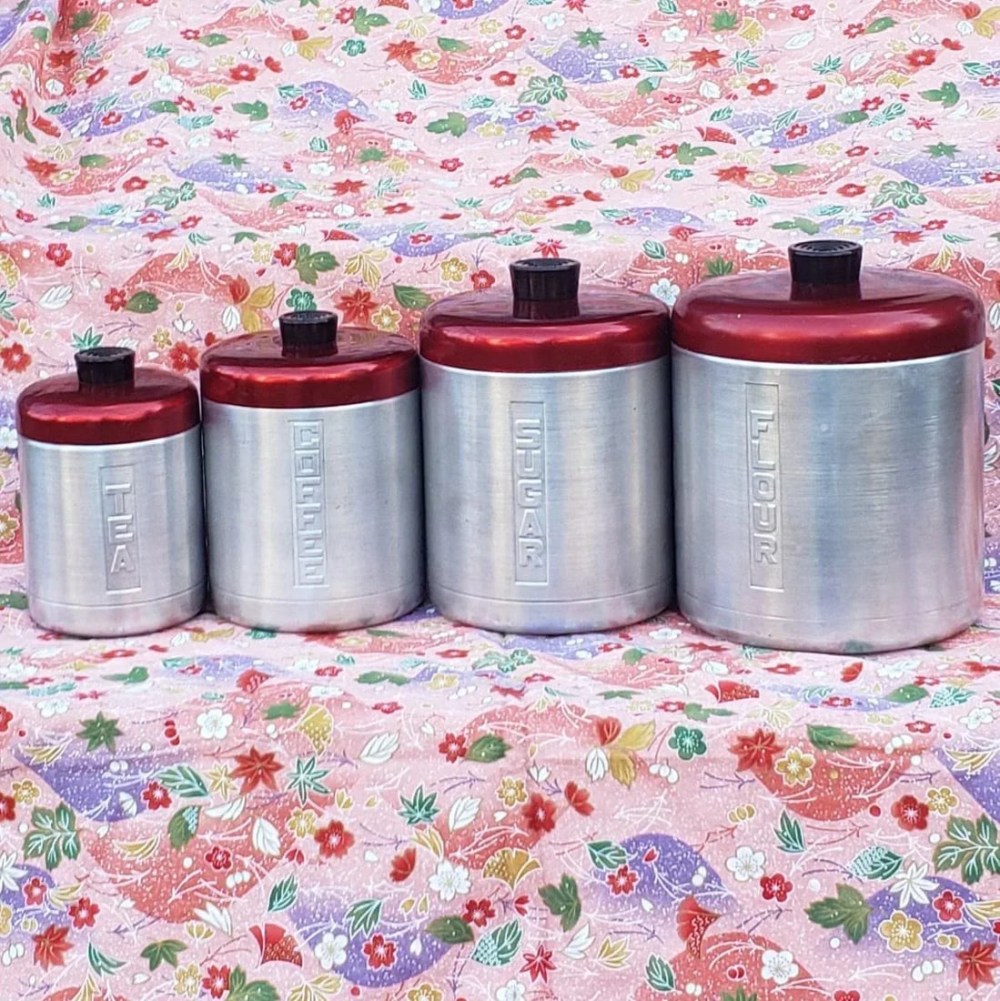 Vintage 1950s Century Aluminum Kitchen Canisters - Set of 4 - 7