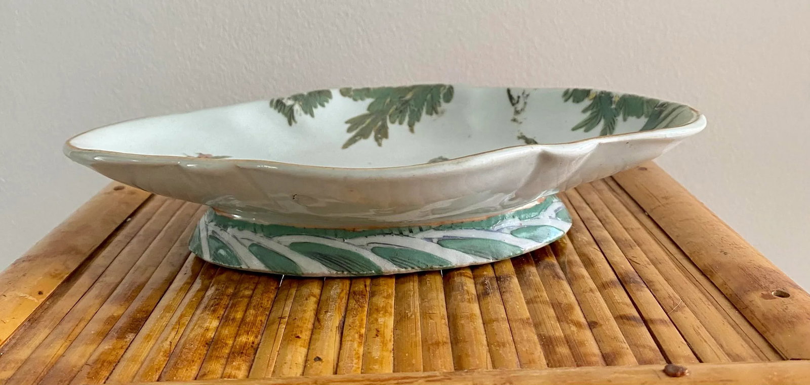 Vintage Chinoiserie Pedestal Dish - 2