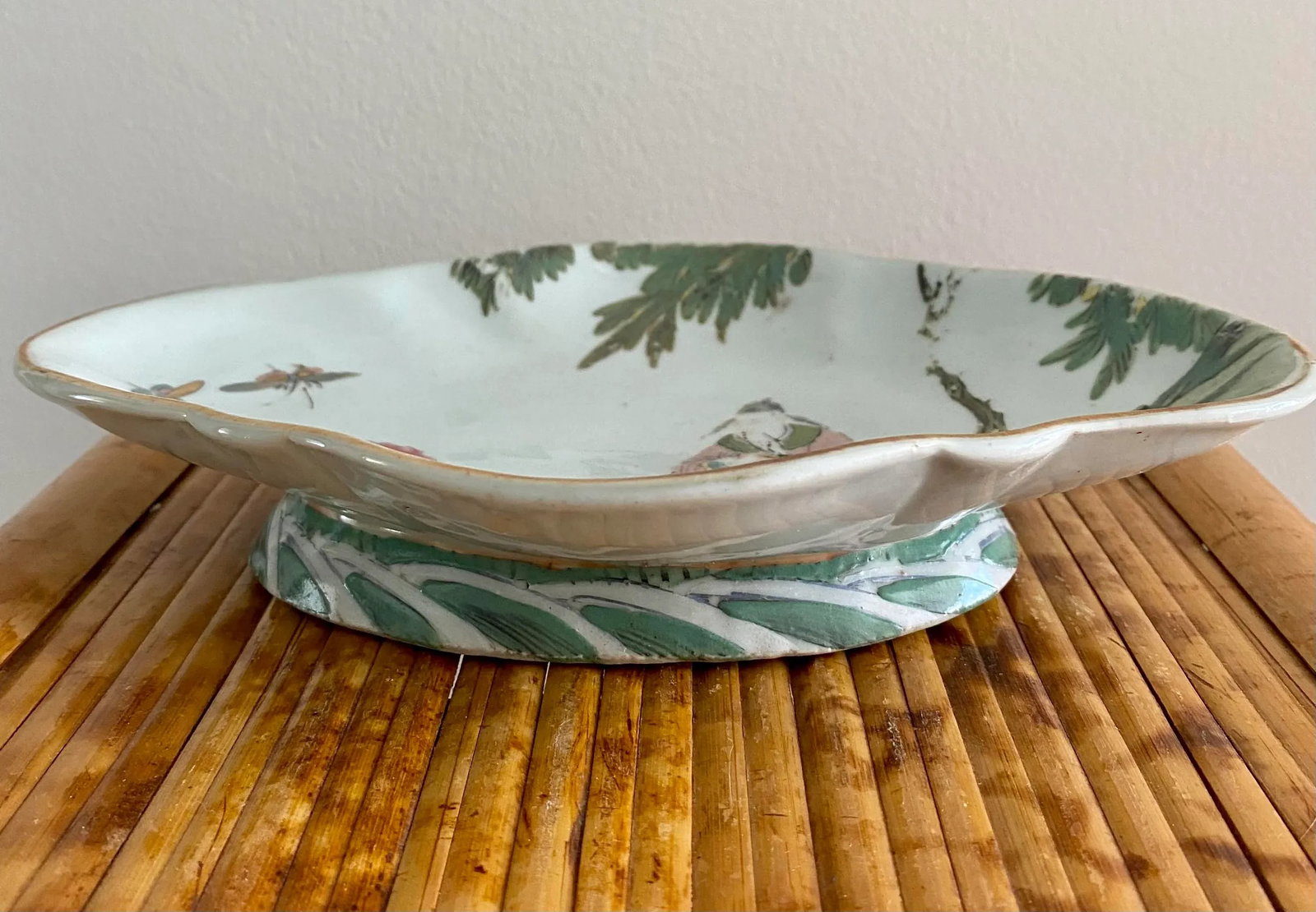 Vintage Chinoiserie Pedestal Dish - 5