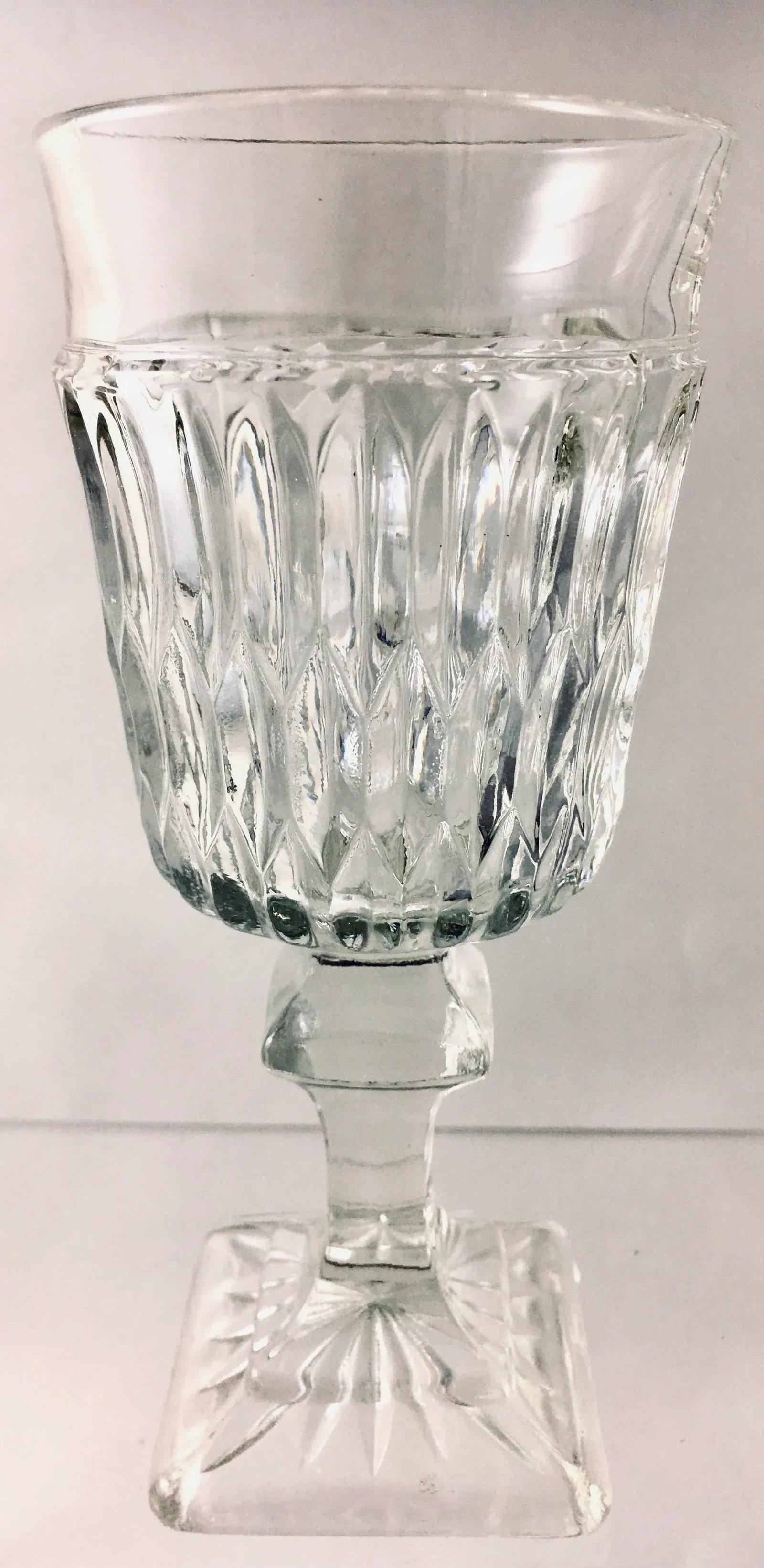 1940s Georgian Style Faceted Stemware - Set of 6 - 2