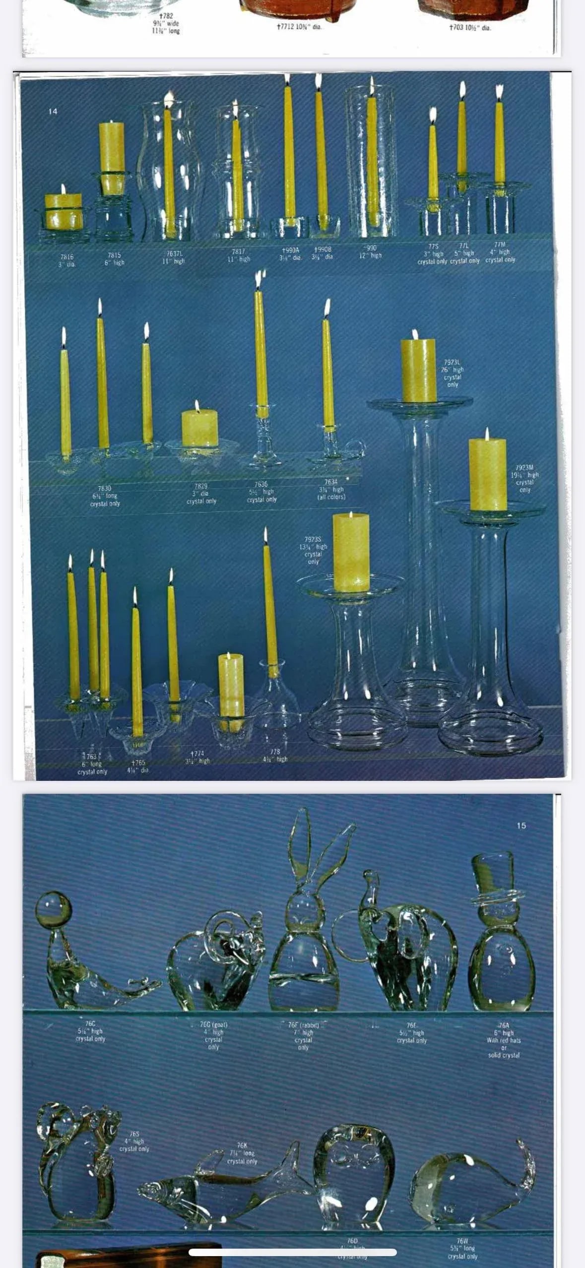Vintage Mid 20th Century Blenko Icicle Glass Tripod Candle Holder #763 - 9