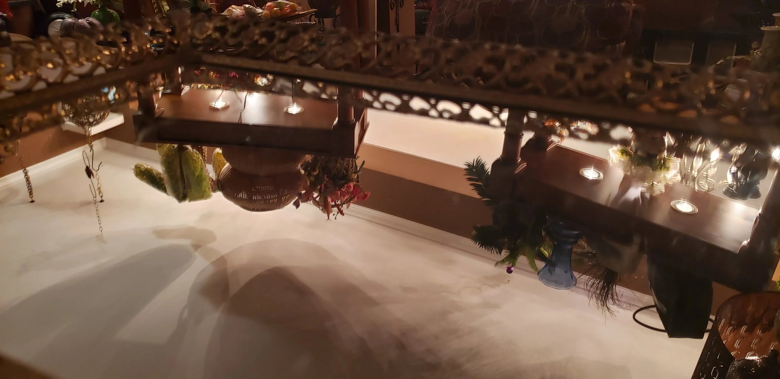 Vintage Metal Frame Table Mirror - 12