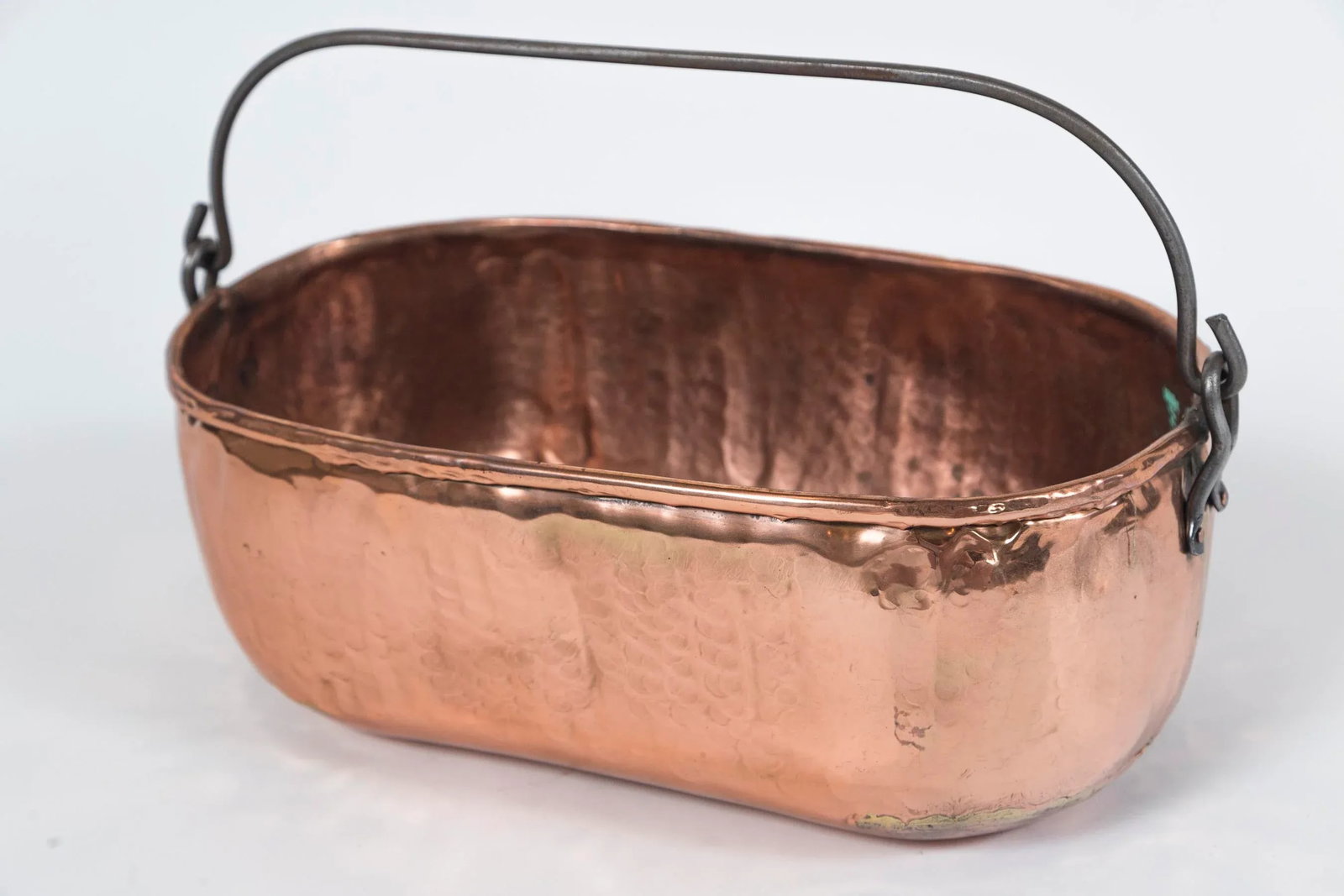 Antique Copper Oval Bucket, Circa 1910 - 2