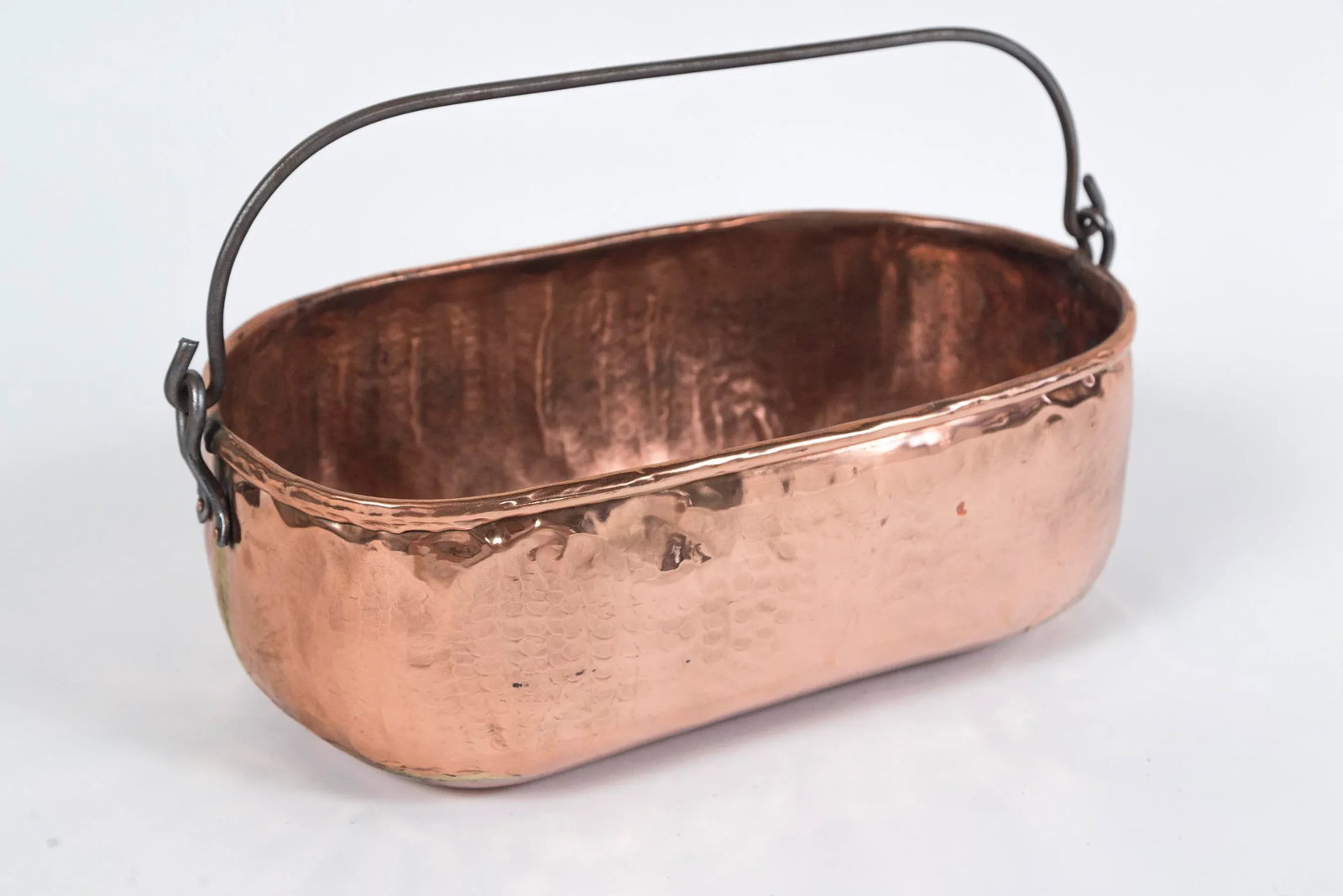 Antique Copper Oval Bucket, Circa 1910 - 4