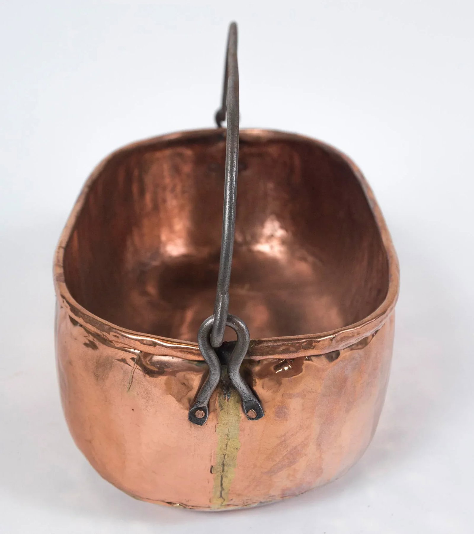 Antique Copper Oval Bucket, Circa 1910 - 6