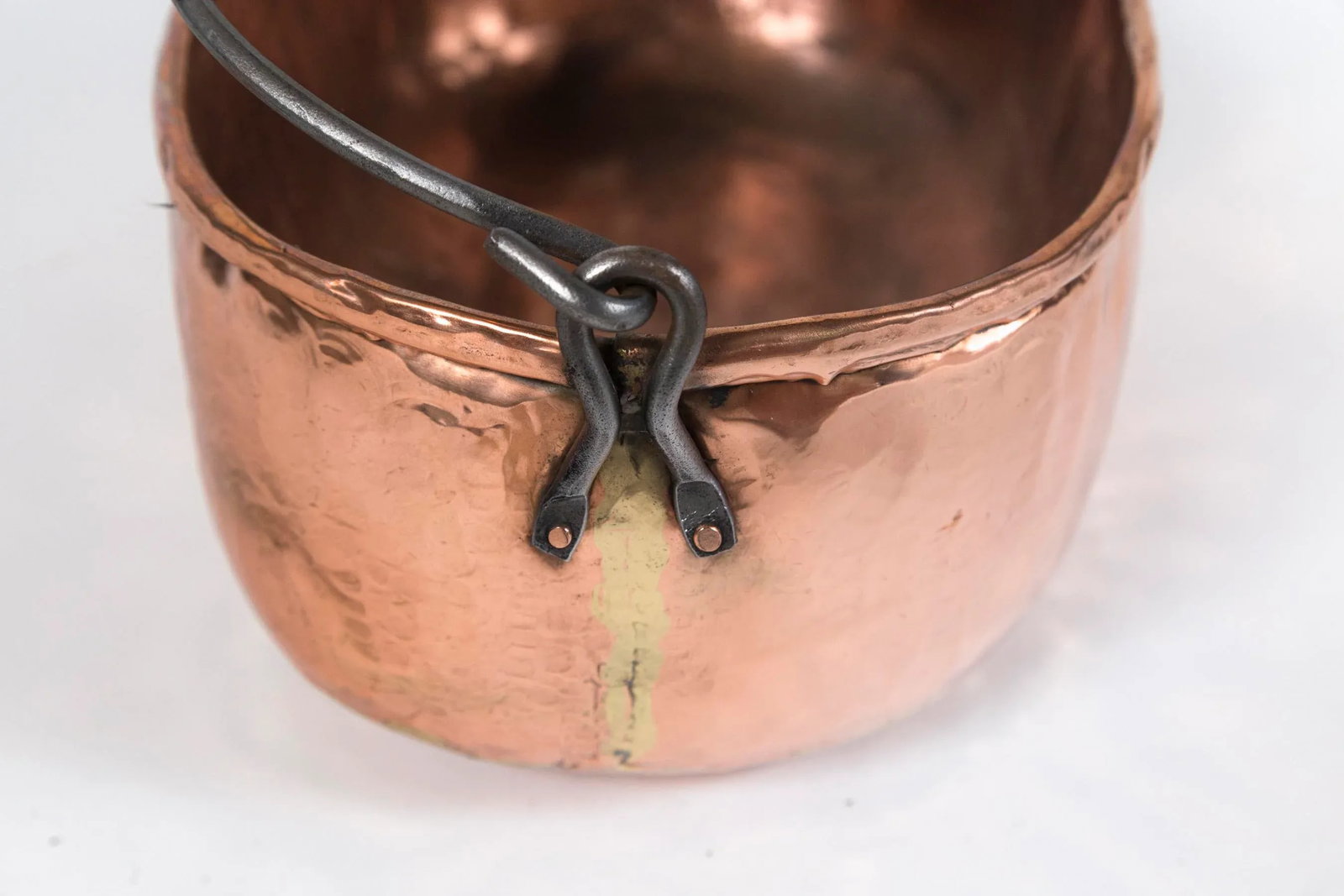 Antique Copper Oval Bucket, Circa 1910 - 7