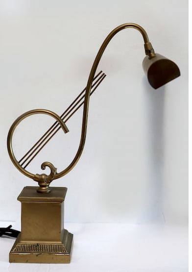 Vintage 1960s Treble Clef Piano Light - 12