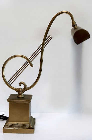 Vintage 1960s Treble Clef Piano Light - 13
