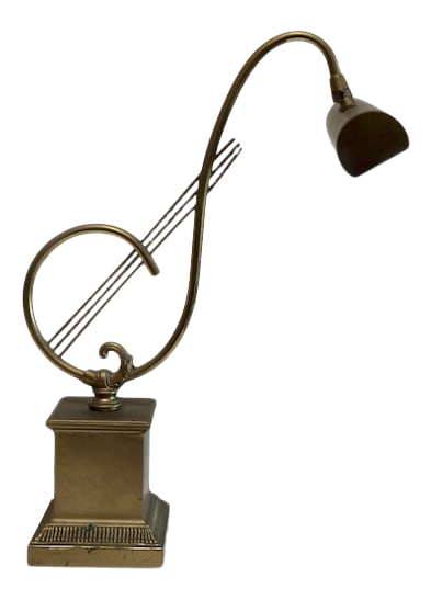 Vintage 1960s Treble Clef Piano Light: This lamp is like beautiful music -- it never gets old. This is from our original lighting collection and it is a quality piece. The treble clef enhances the silhouette with its matte finish. There