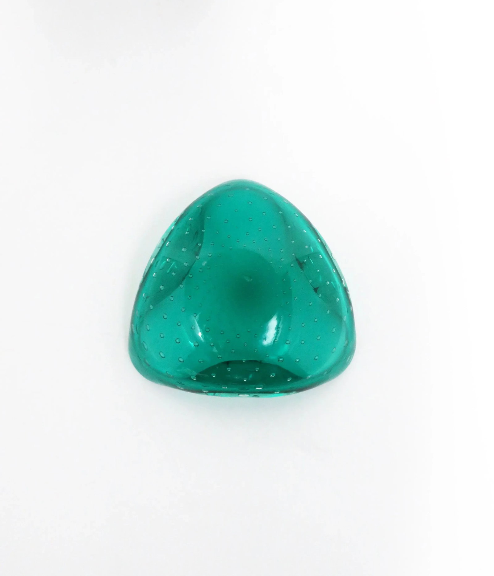 Italian Murano Emerald Green Art Glass Bowl After Seguso - 10