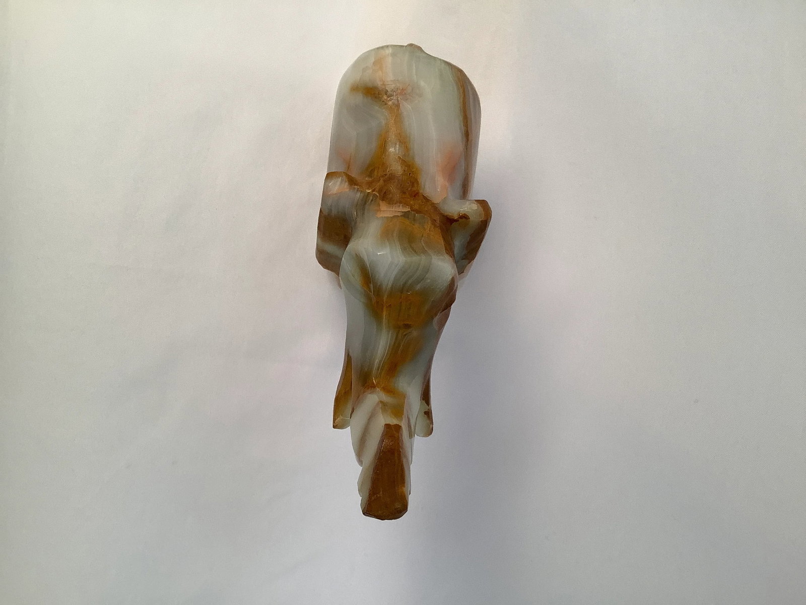 Vintage 1970s Hand Carved Onyx Elephant - 5